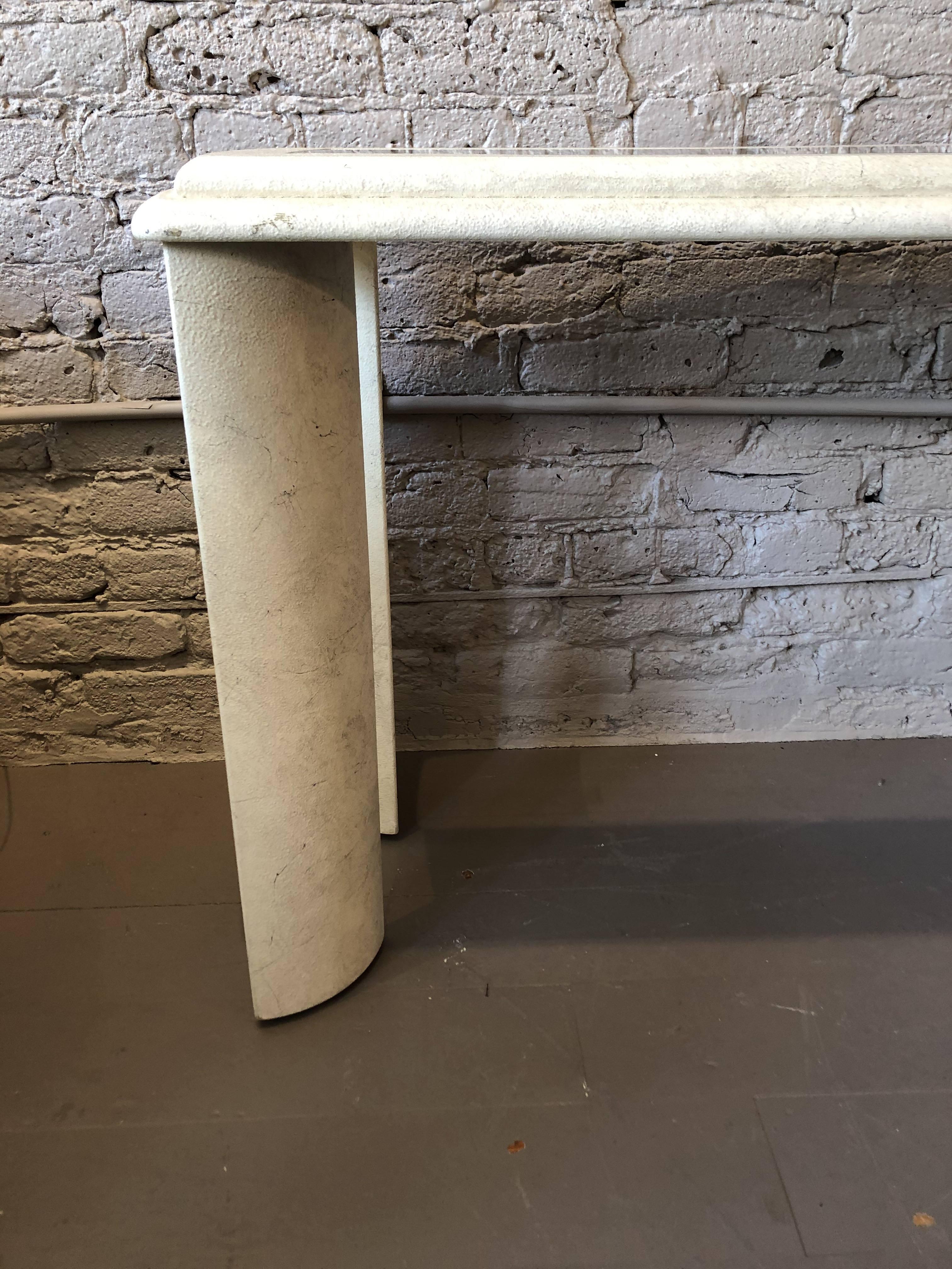 Lane Postmodern Plaster Sofa Console Table 4