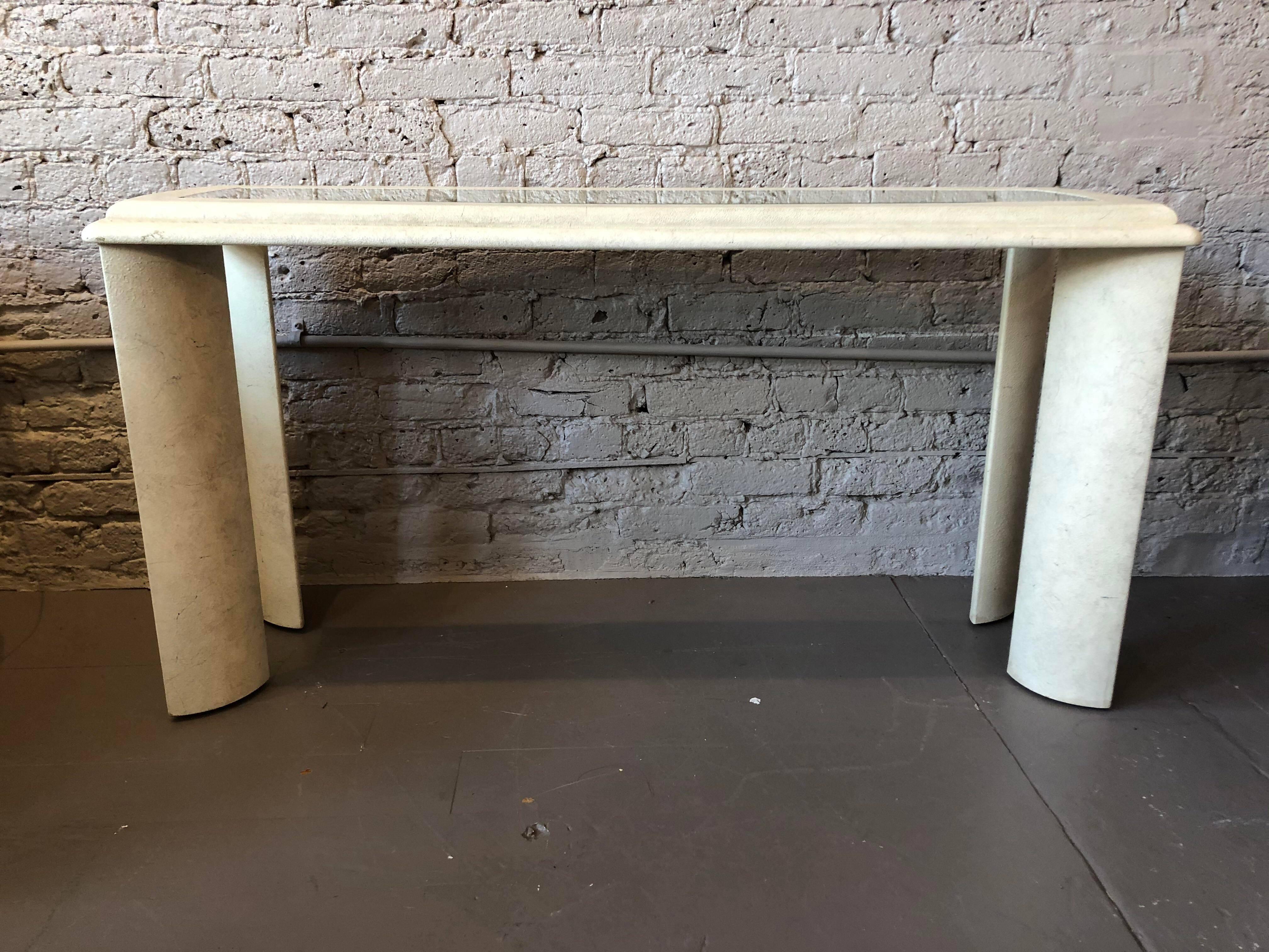 Lane Postmodern Plaster Sofa Console Table 5