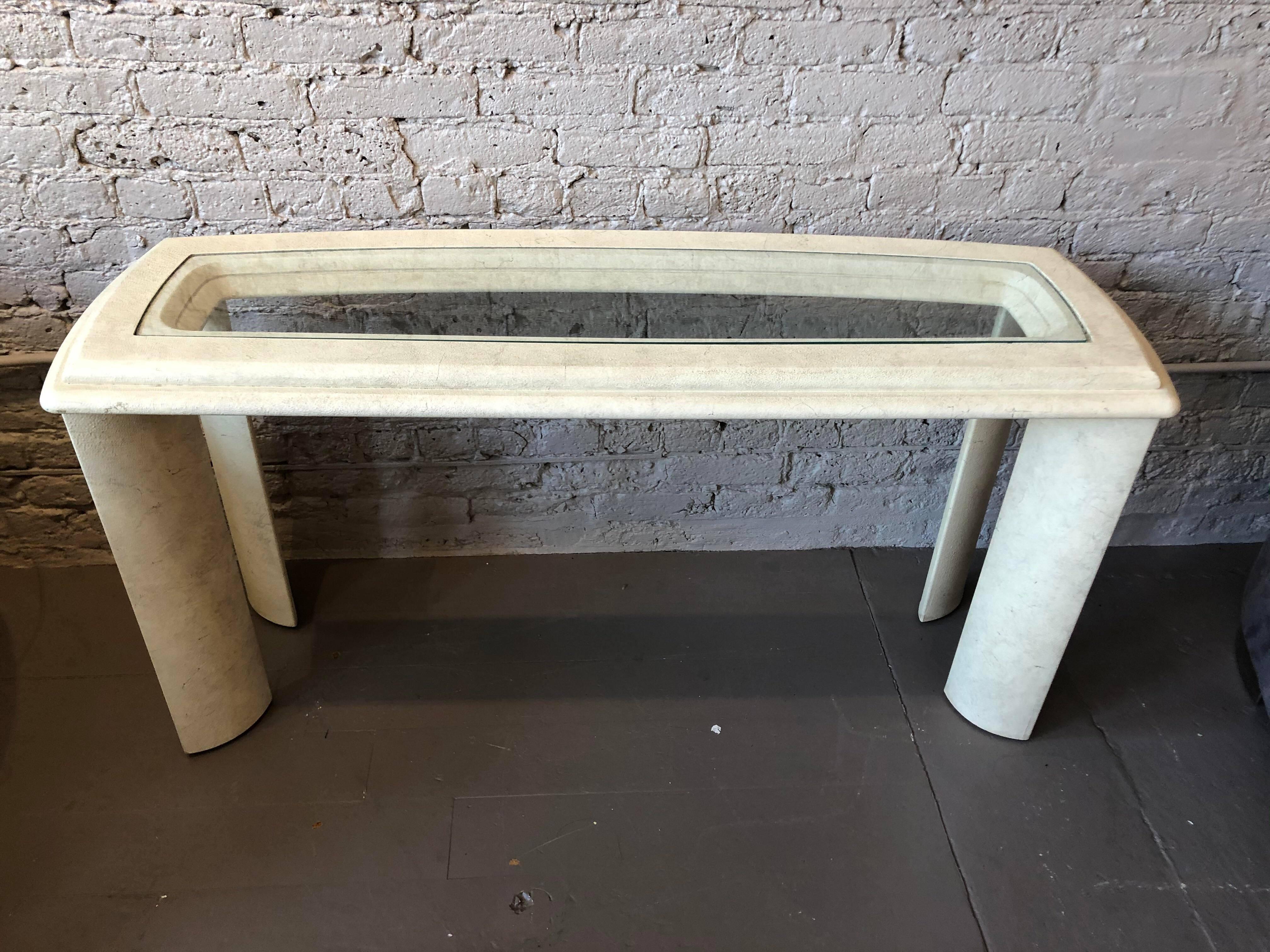 plaster console table