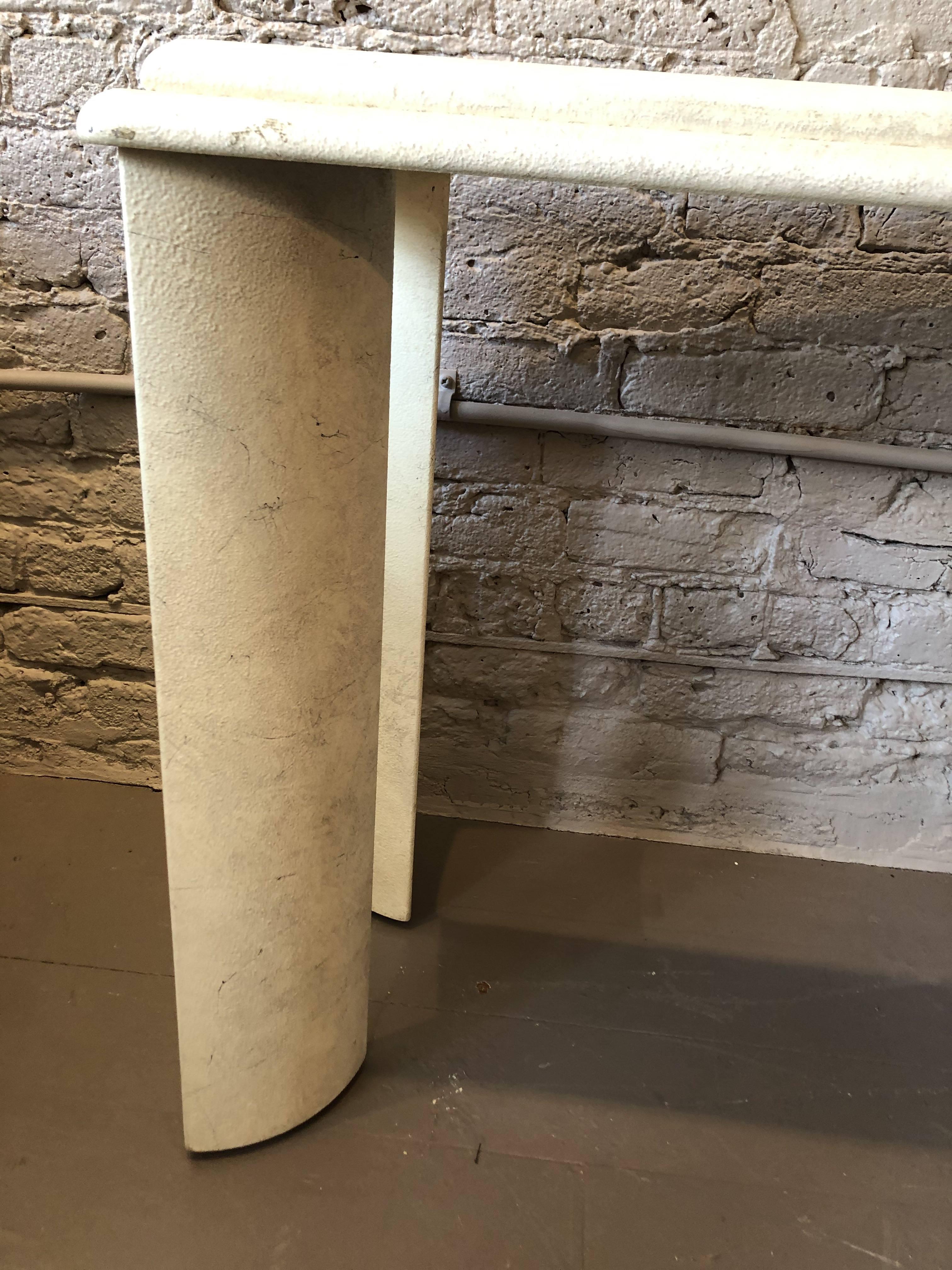 Lane Postmodern Plaster Sofa Console Table In Good Condition In Chicago, IL