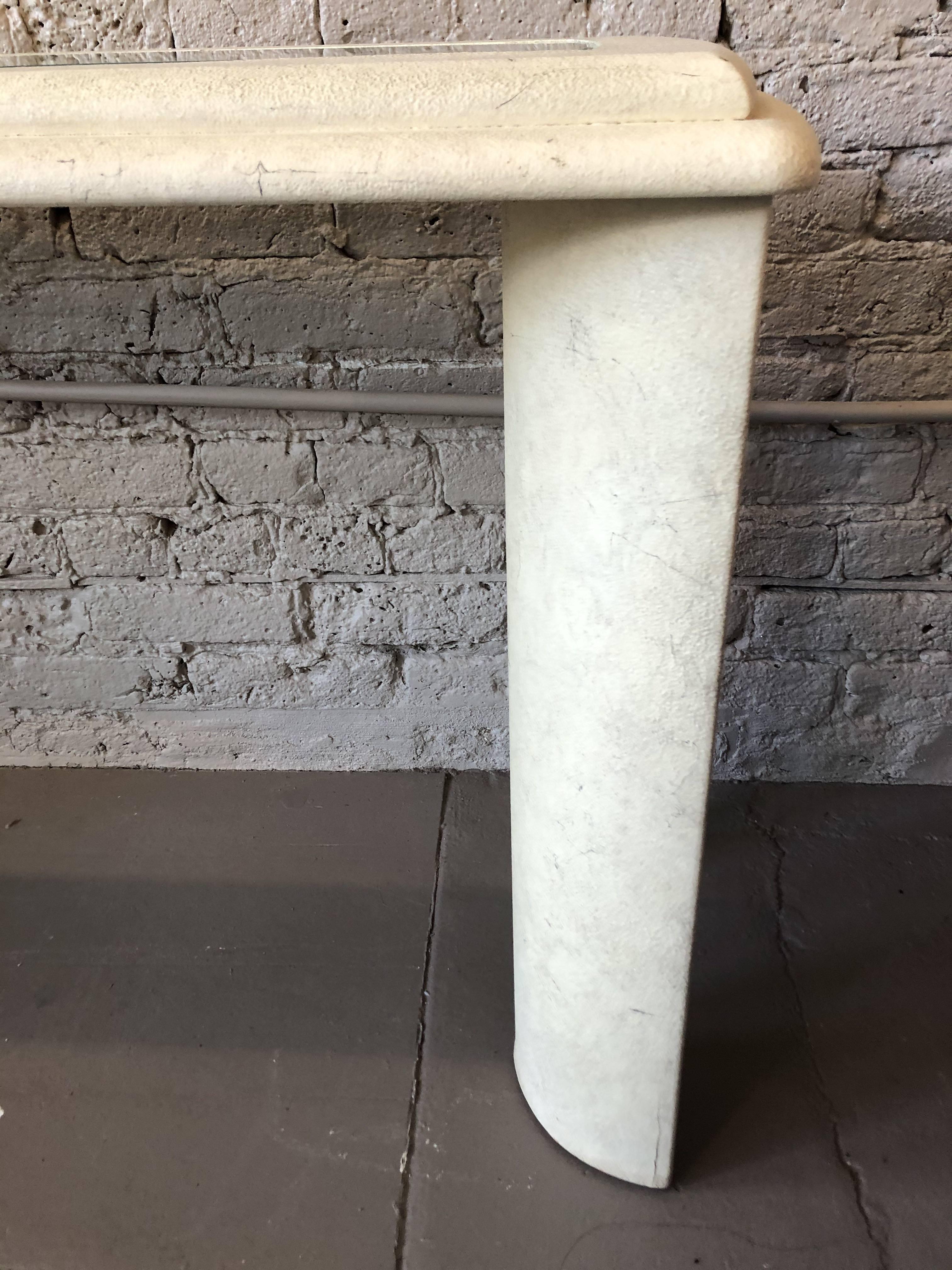 Lane Postmodern Plaster Sofa Console Table 2