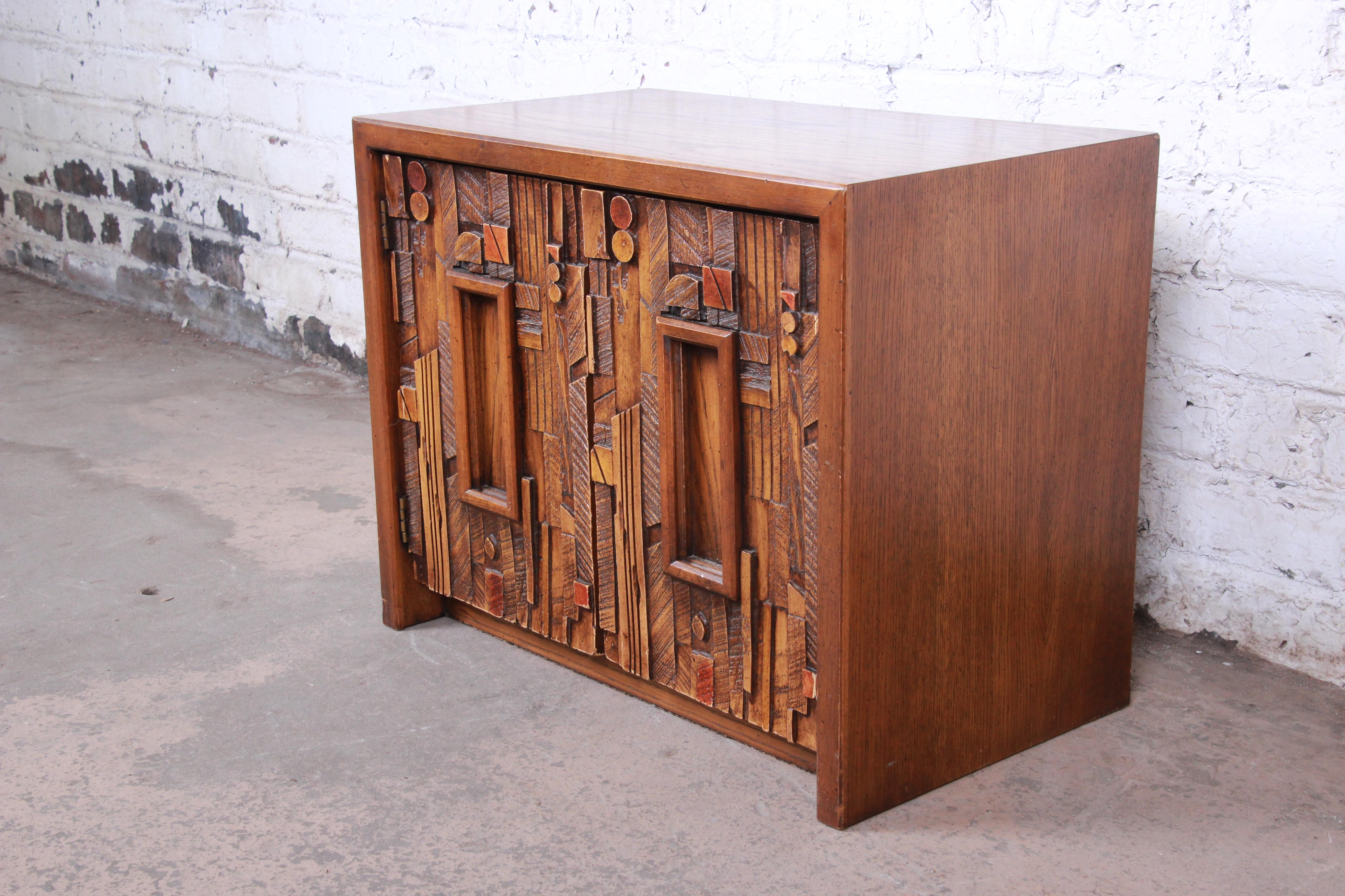lane brutalist nightstand