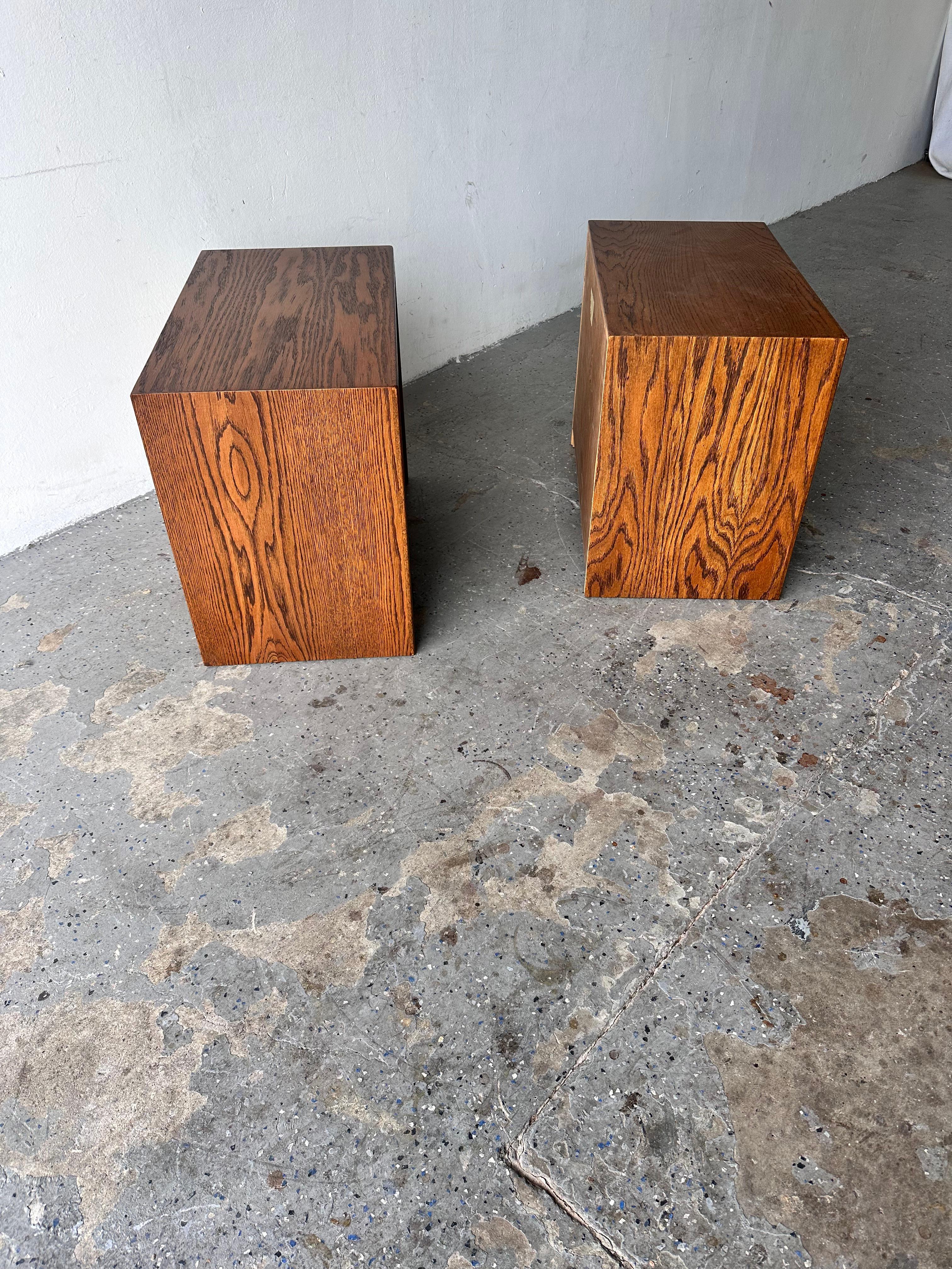 Oak Lane “Pueblo” Mid-Century Modern  Paul Evans Style  Brutalist Nightstands For Sale