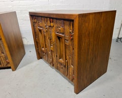 Lane Pueblo Series Brutalist Nightstands / End Tables . Classic Modern