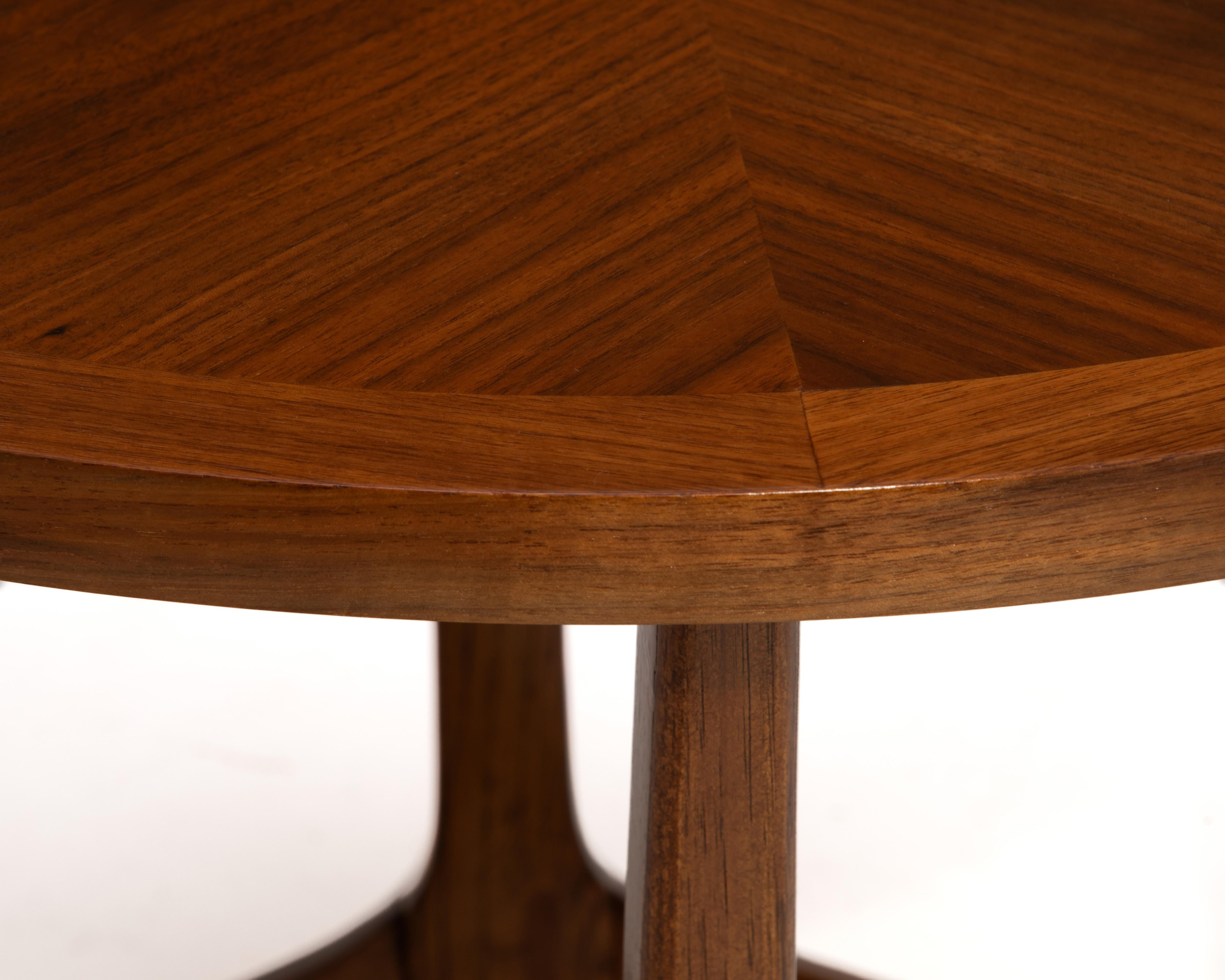 Lane Rhythm Altavista Round Drum Table Mid Century Walnut Style 997 Circa 1963 3