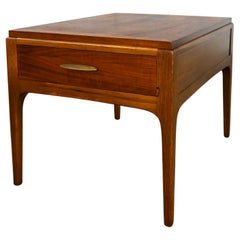 Lane Rhythm Collection Mid-Century Modern Walnut Single End Table with Drawer 