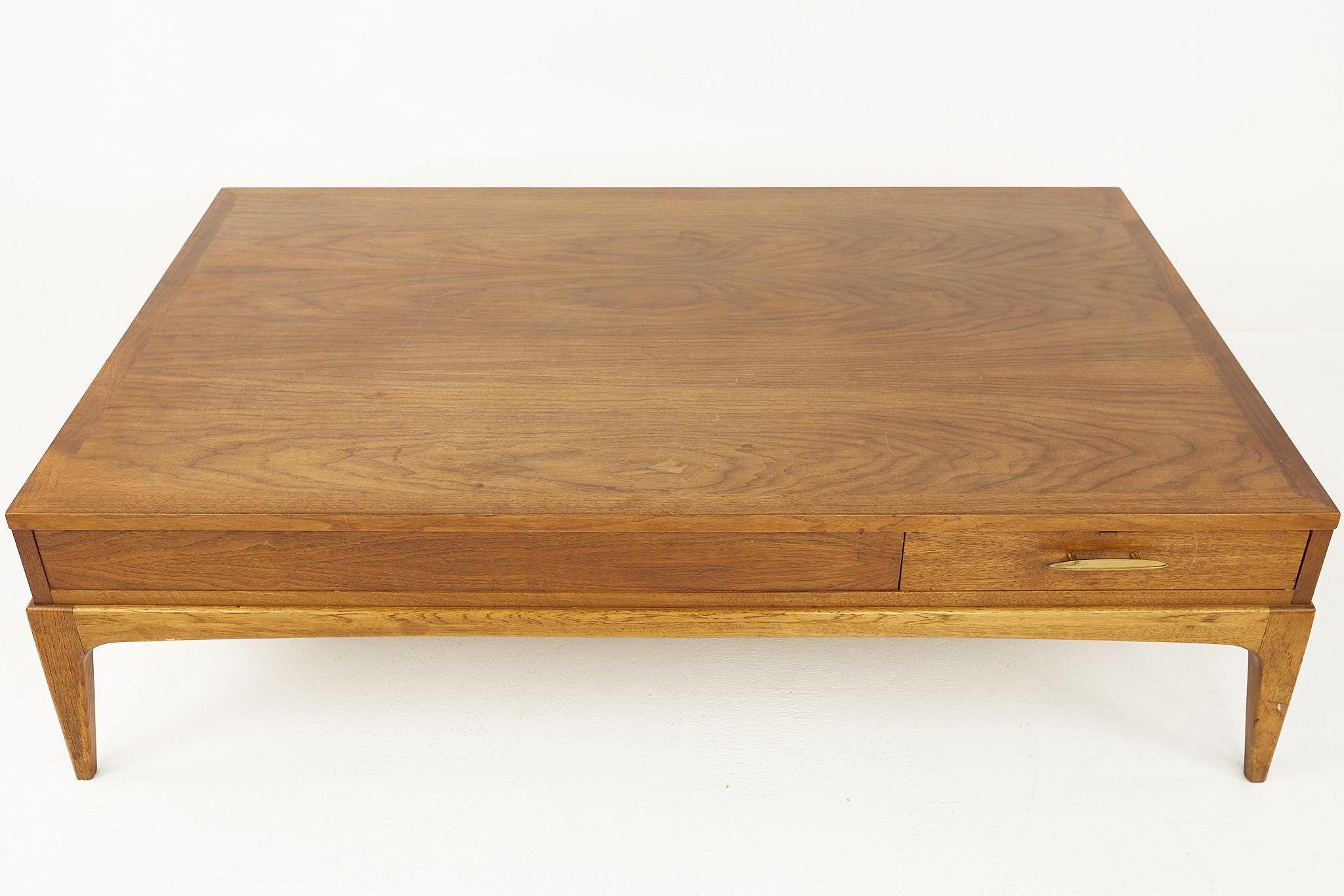 Late 20th Century Lane Rhythm Mid Century Coffee Table with Drawer