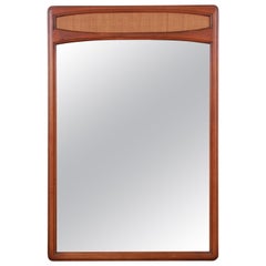 Lane Rhythm Mid-Century Modern Cane and Walnut Framed Mirror