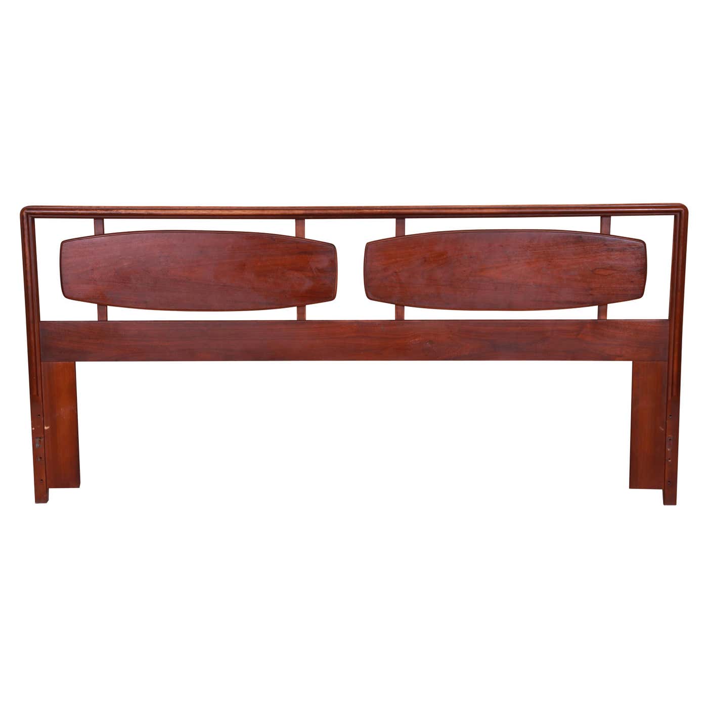 Lane Rythhm Collection Lane Rhythm Mid-Century Modern Sculpted Walnut King Size Headboard ...