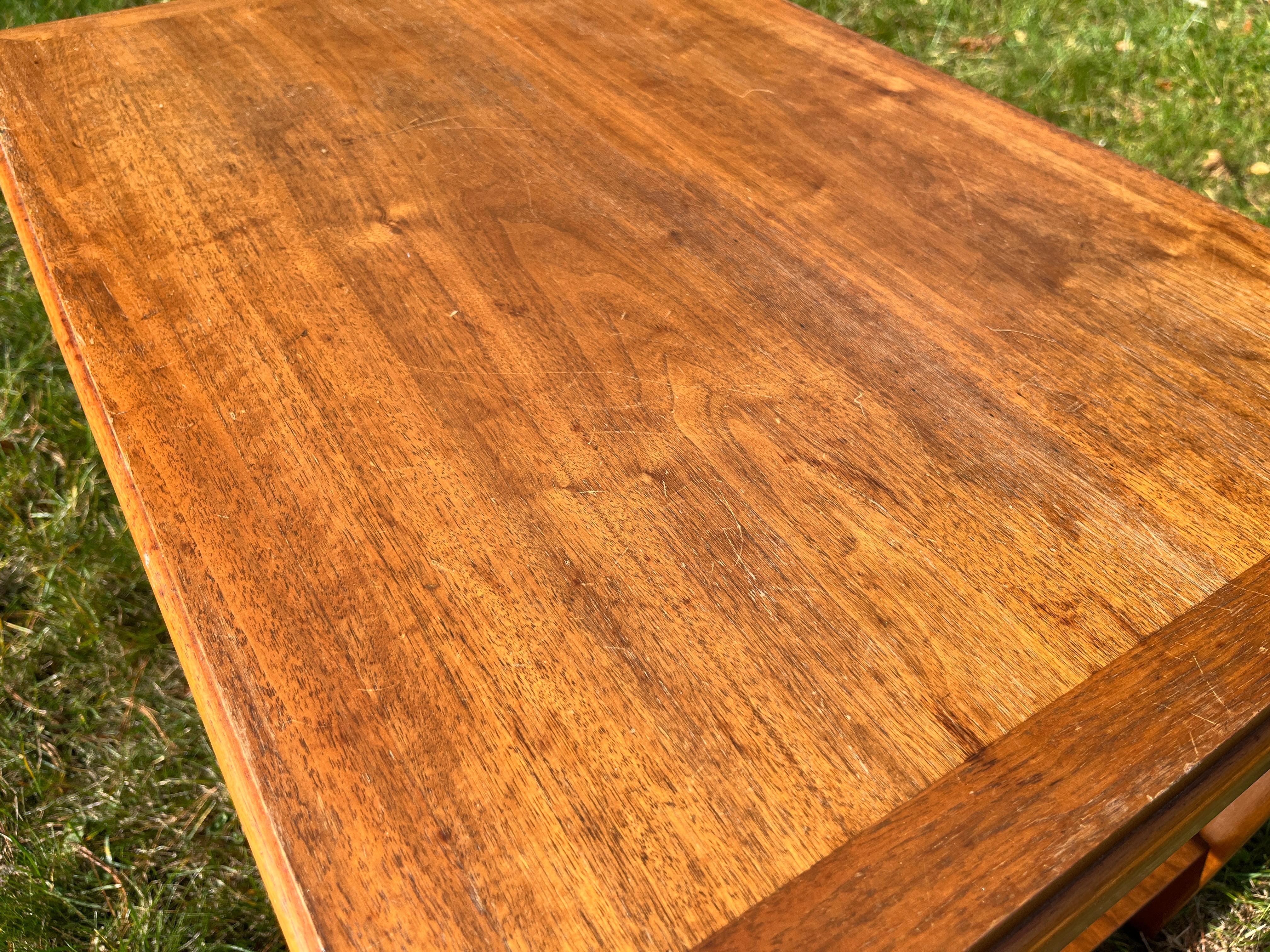 Mid-20th Century Lane Rhythm Mid-Century Modern Two-Tiered Walnut Side Table