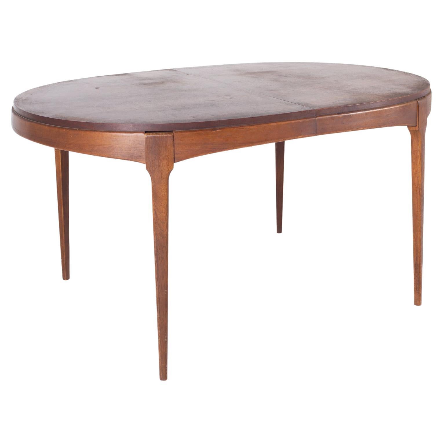 Mid Century Modern Oval Crackle Glass Dining Table at 1stDibs