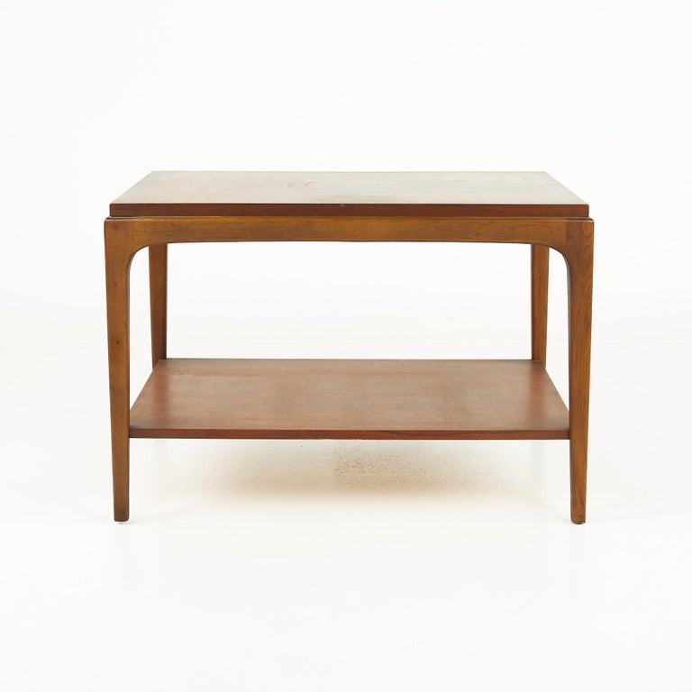 Lane Rhythm Mid Century Walnut Side End Tables, Pair at 1stDibs lane