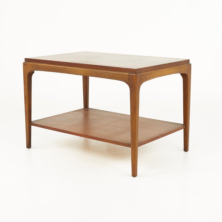 Lane Rhythm Mid Century Walnut Side End Tables, Pair at 1stDibs lane