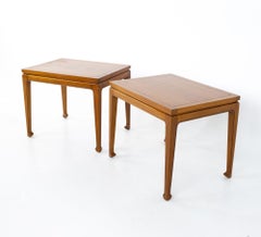 Lane Rhythm Style Fine Arts Furniture Company Mid Century Walnut Side End Tables