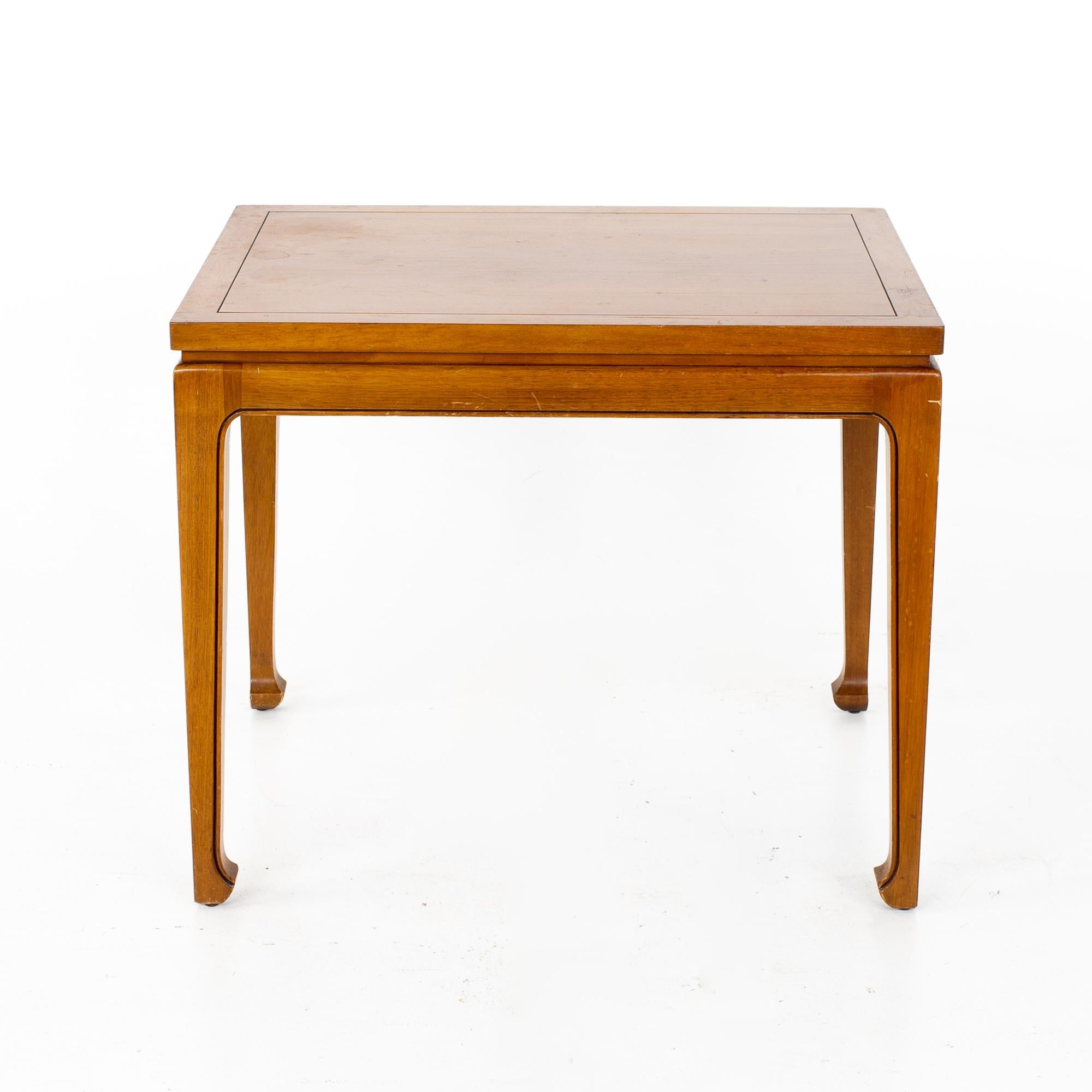 Mid-Century Modern Lane Rhythm Style Fine Arts Furniture Company Mid Century Walnut Side End Tables