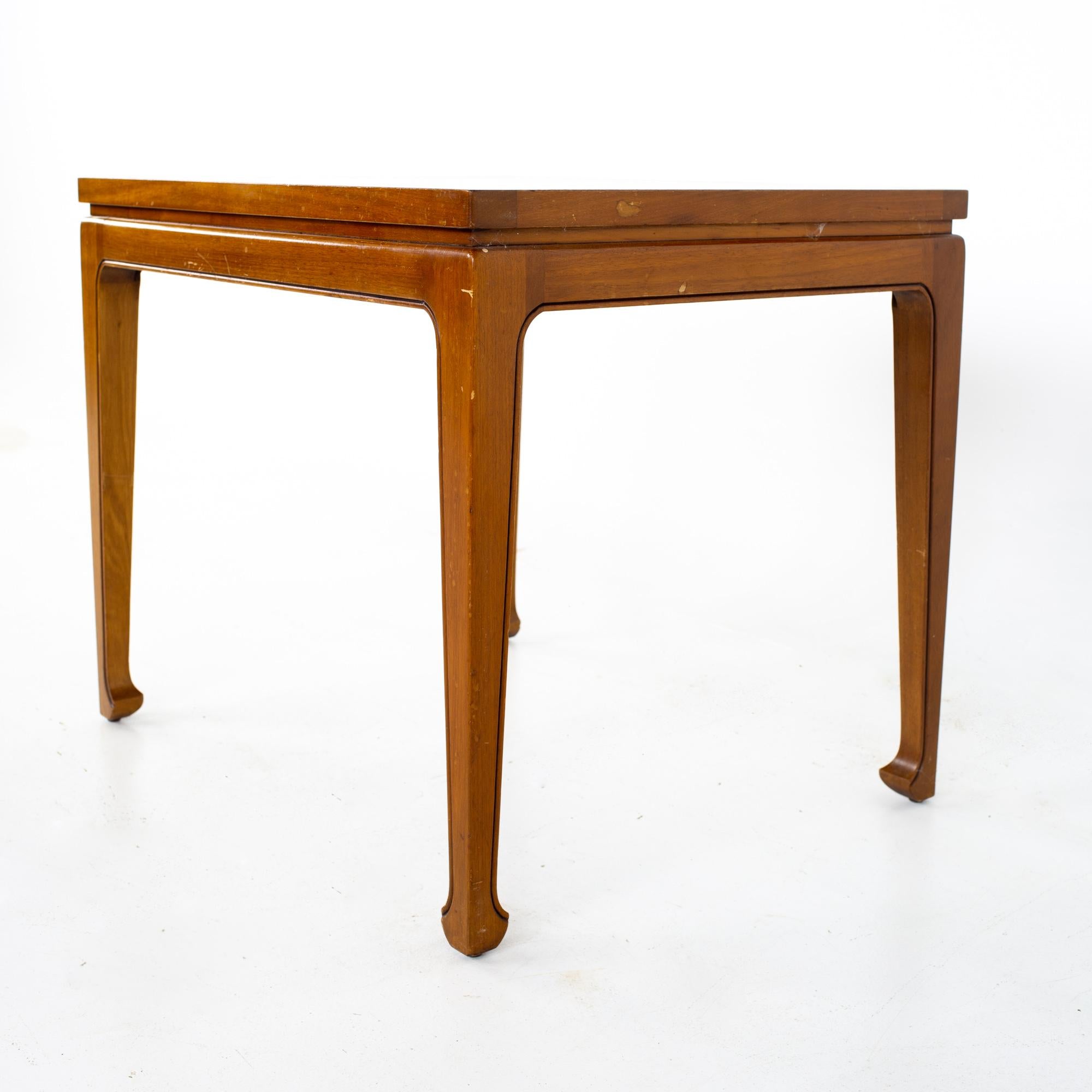 American Lane Rhythm Style Fine Arts Furniture Company Mid Century Walnut Side End Tables