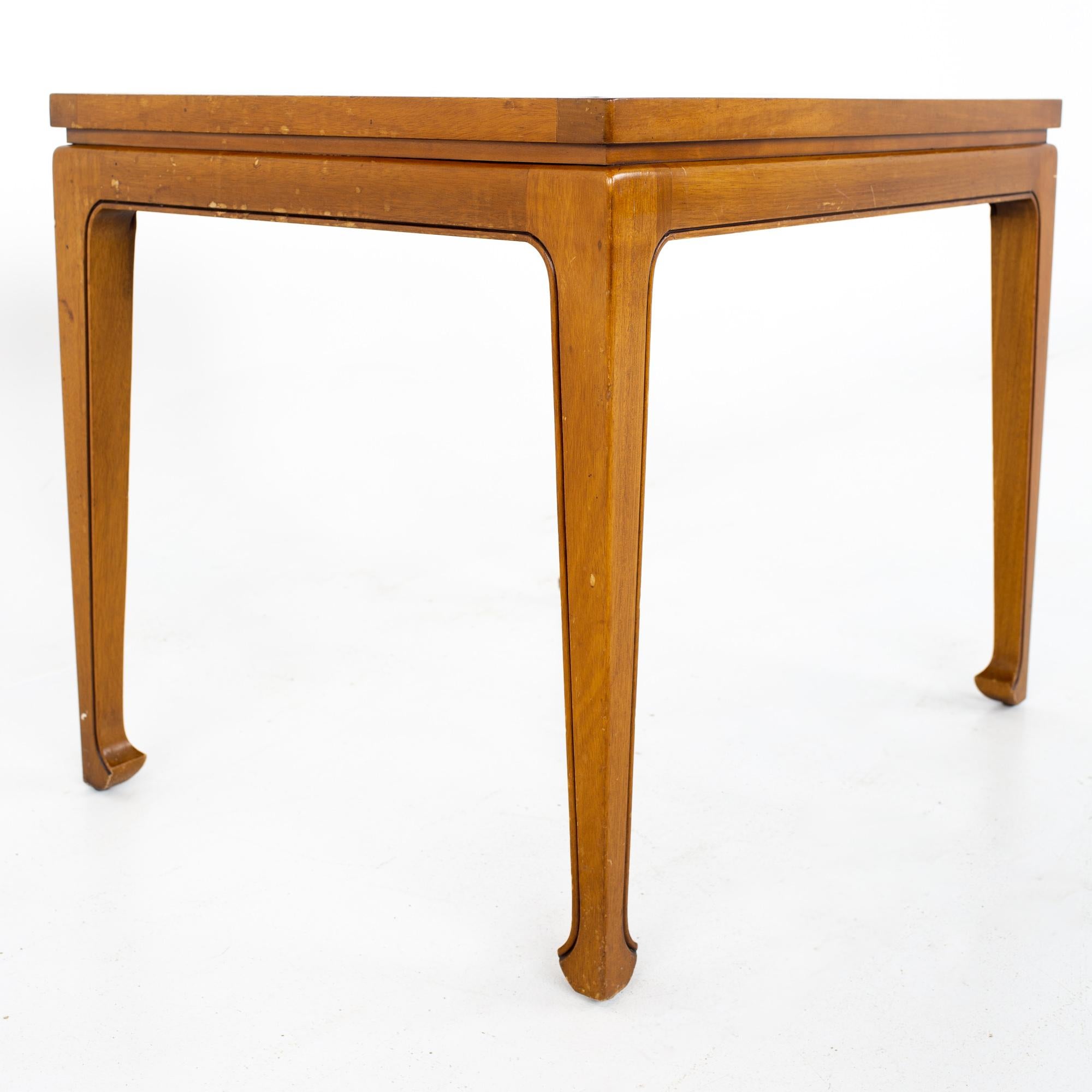 Lane Rhythm Style Fine Arts Furniture Company Mid Century Walnut Side End Tables In Good Condition In Countryside, IL