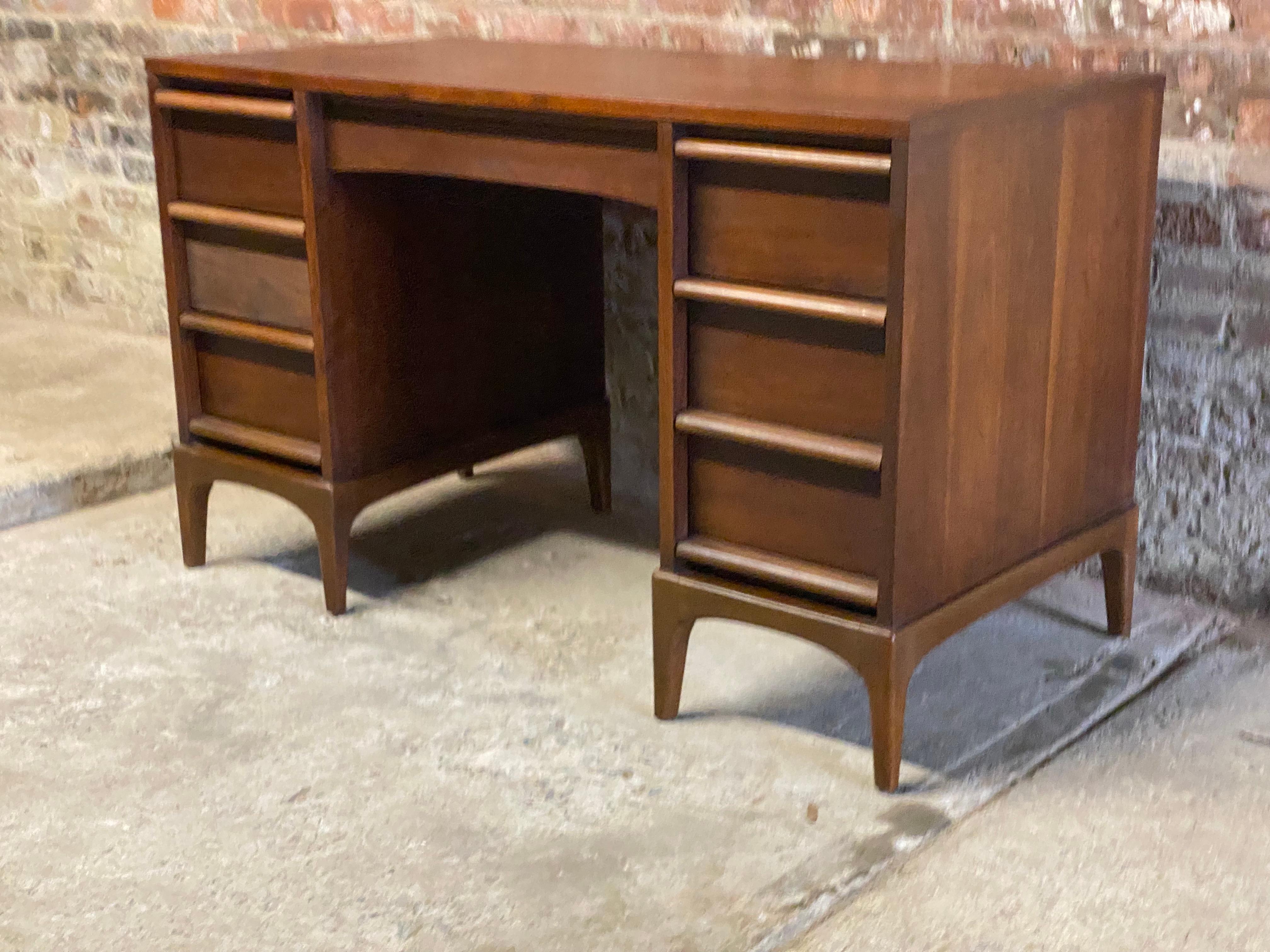 Mid-Century Modern Lane Rhythm Walnut Desk