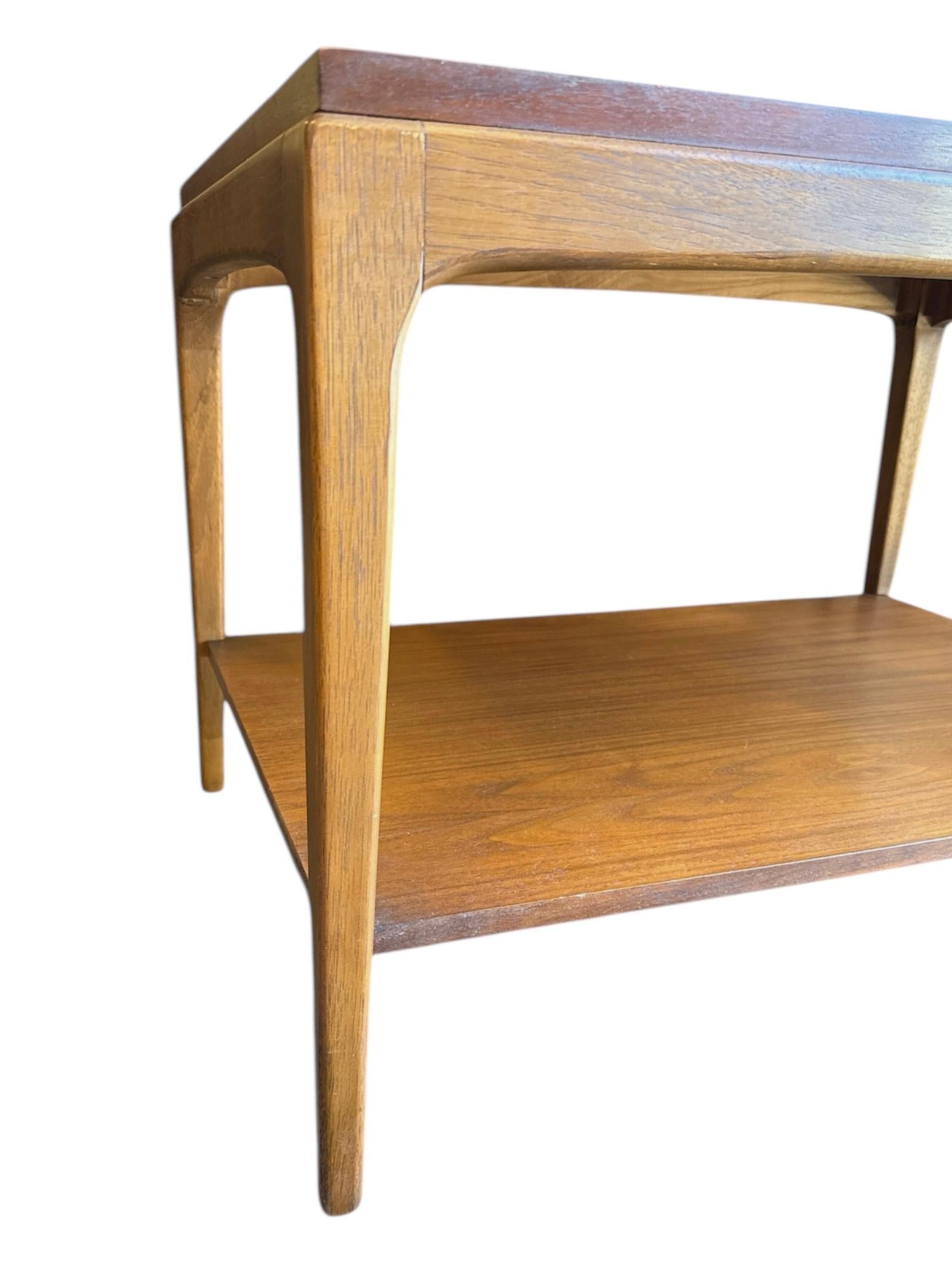 Late 20th Century Pair of Lane Rhythm Walnut Side Table