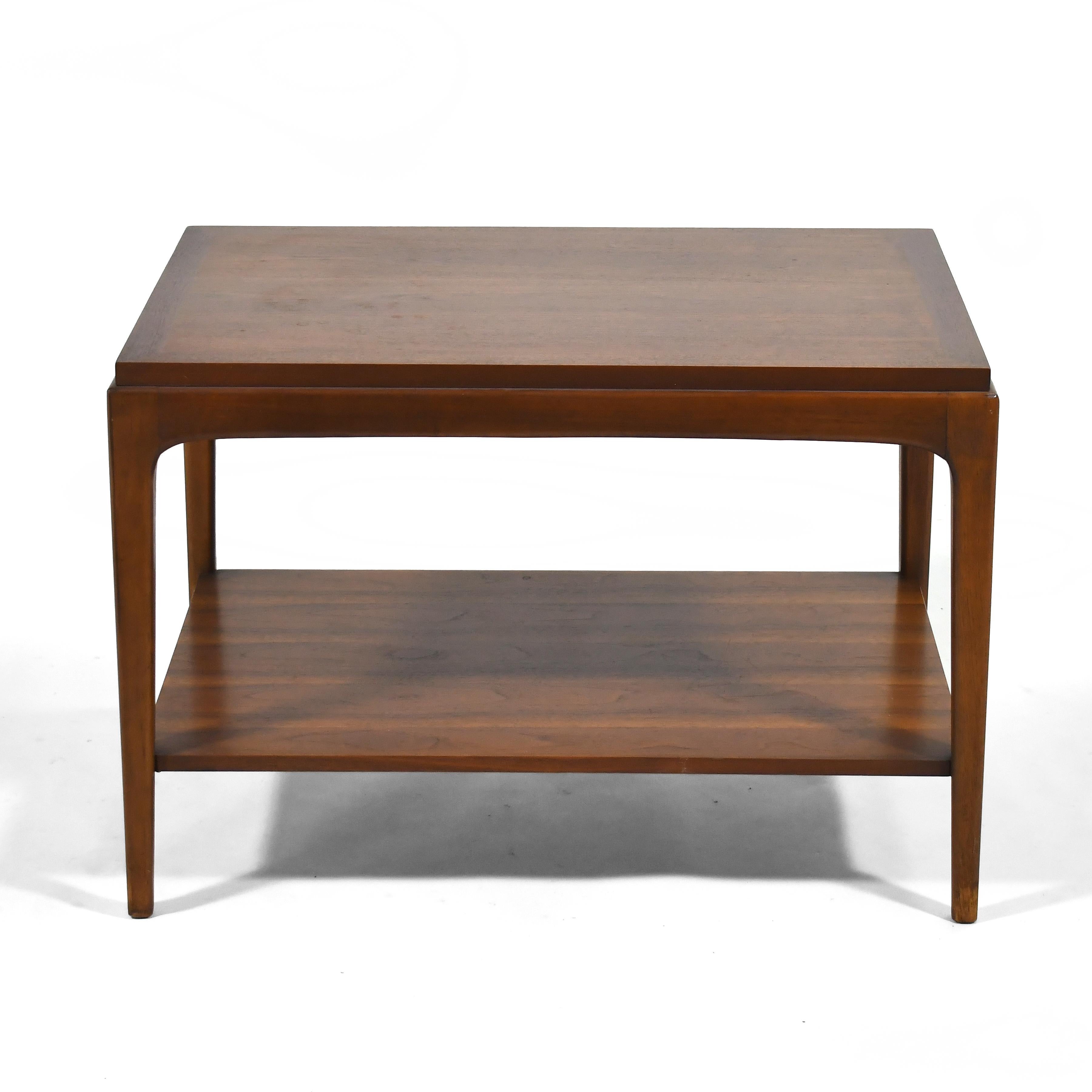 Lane Rhythm Walnut Side Table In Good Condition For Sale In Highland, IN