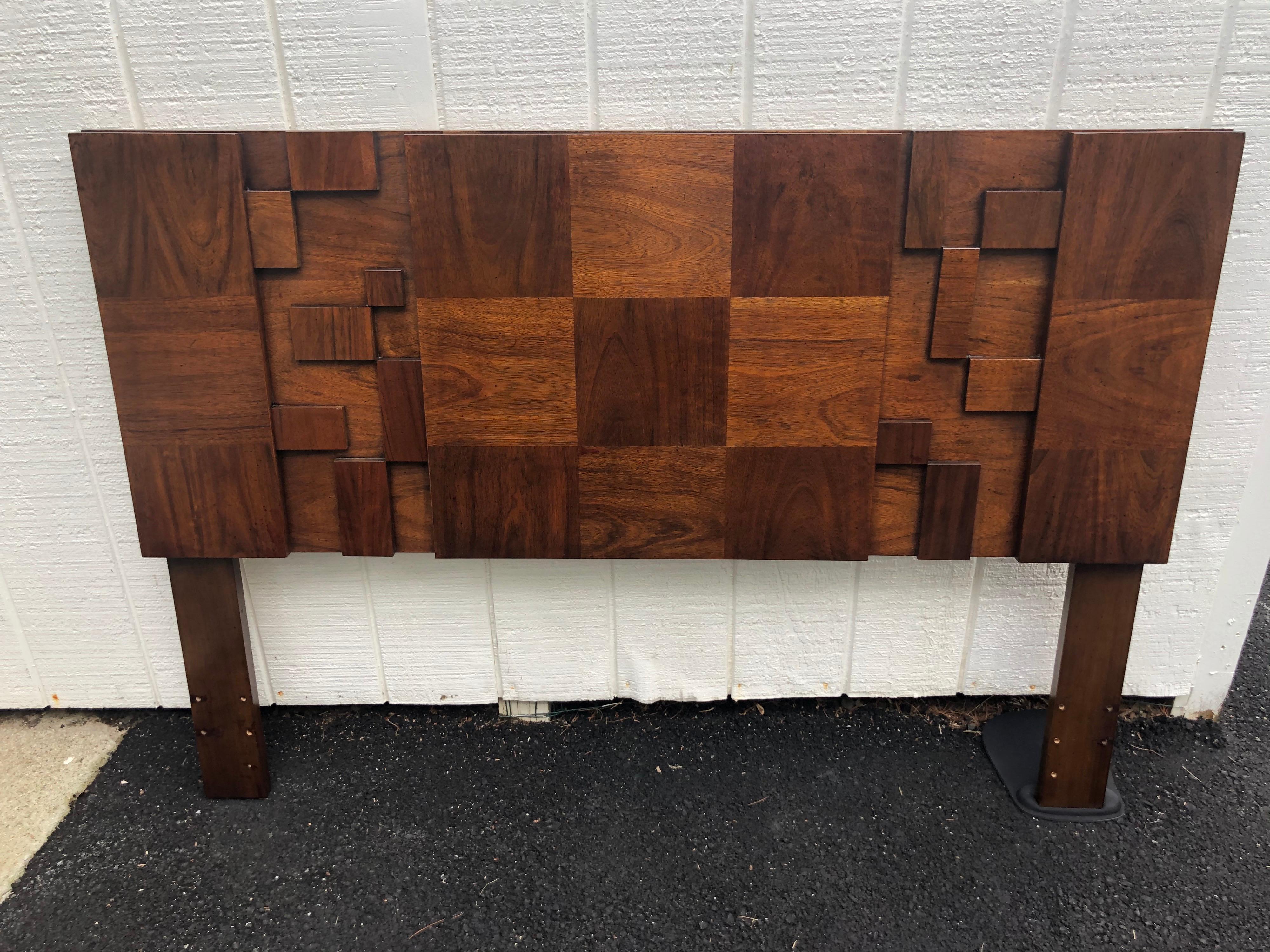 Lane Staccato Brutalist Mid Century Headboard 3