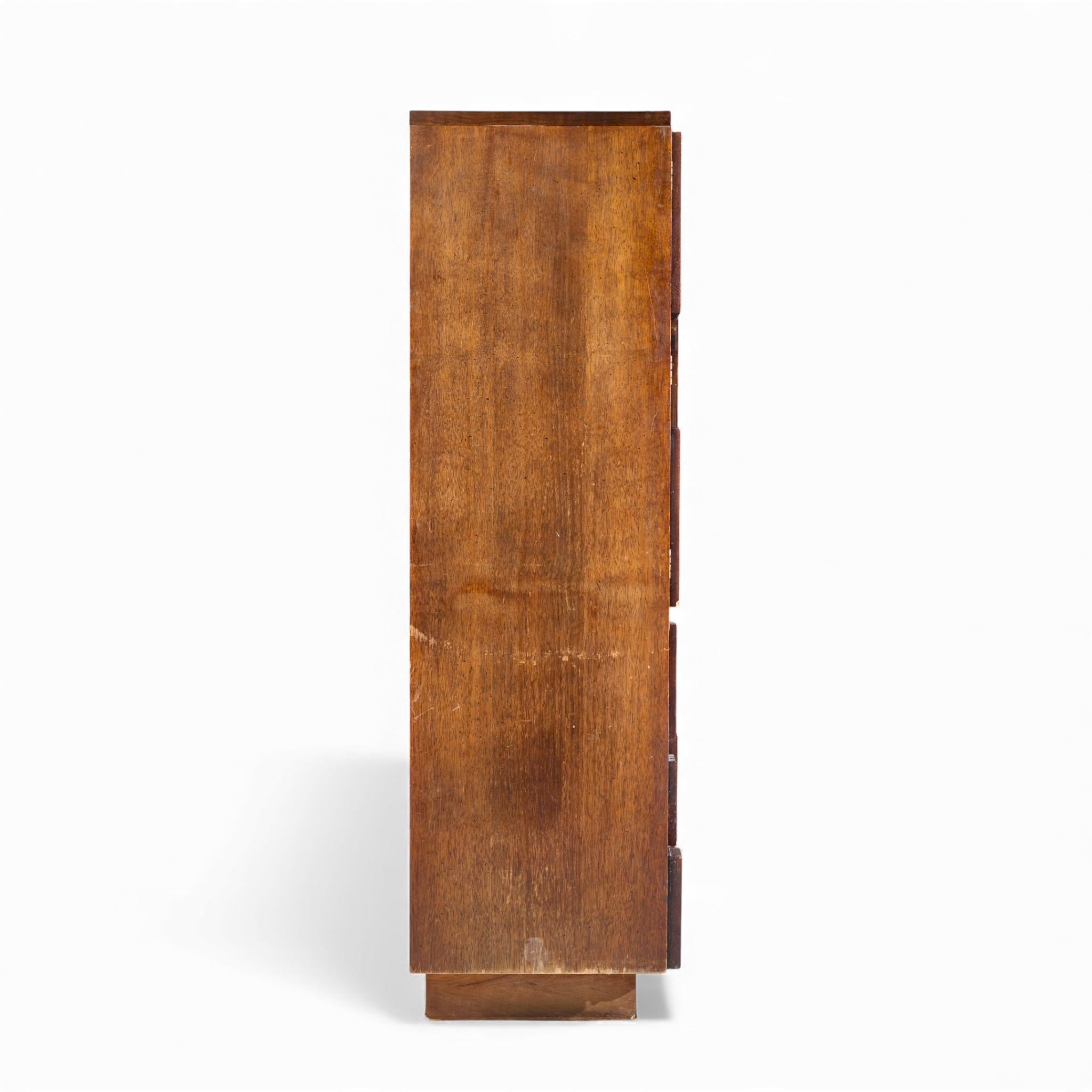 Cómoda Armoire Lane Staccato Brutalist Mid Century Nogal Estadounidense en venta