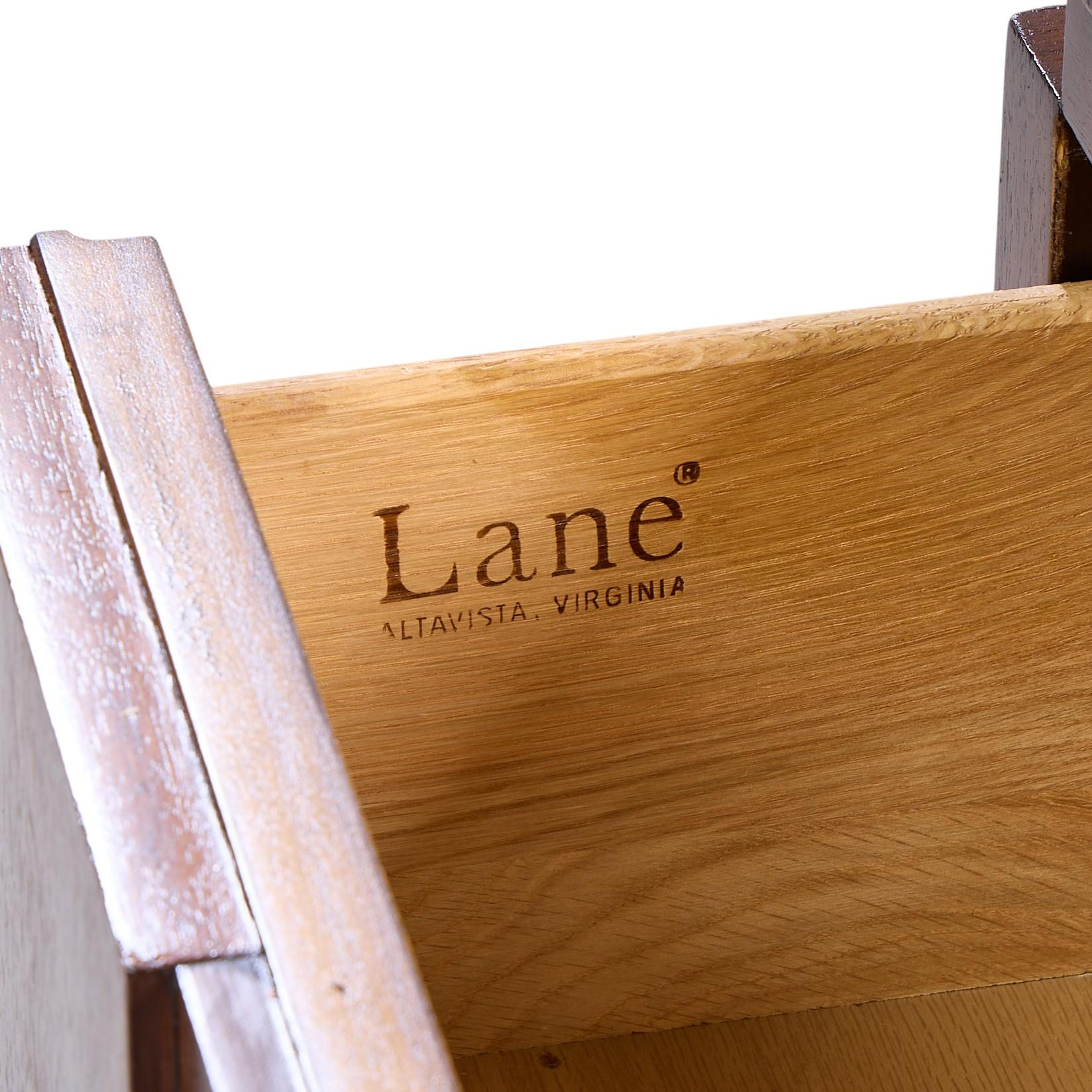 Lane Staccato Brutalist Mid Century Walnut Lowboy Dresser For Sale 2