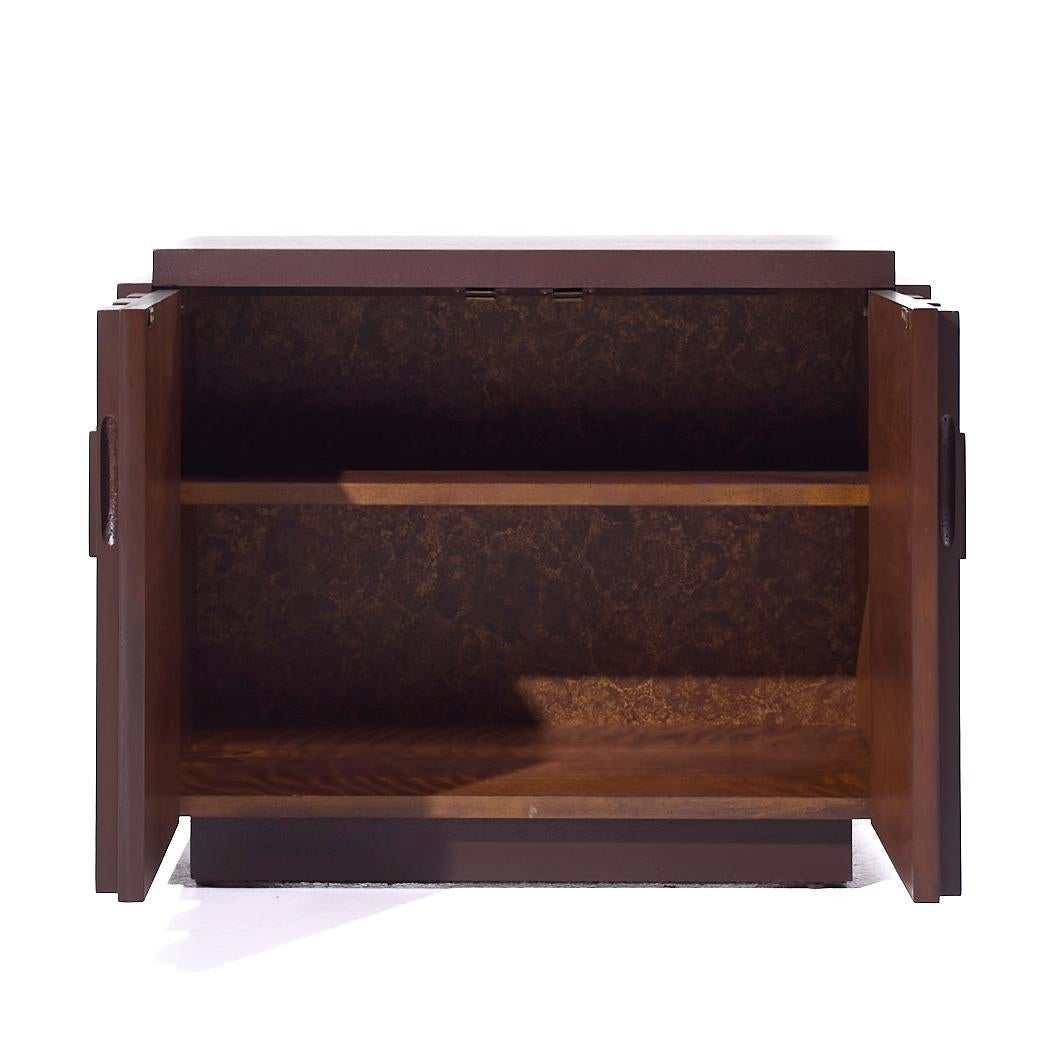 Mesillas de noche Lane Staccato Brutalist Mid Century Nogal - Pareja en venta 5