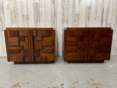Lane "Staccato" Brutalist Nightstands
