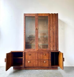 Lane Staccato Brutalist Paul Evans style china cabinet