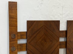 Lane Staccato Brutalist Style King Size Headboard - Vintage Mid Century Bed