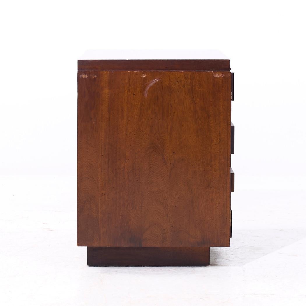 Mesillas de noche Lane Staccato Mid Century Brutalist Nogal - Pareja en venta 1