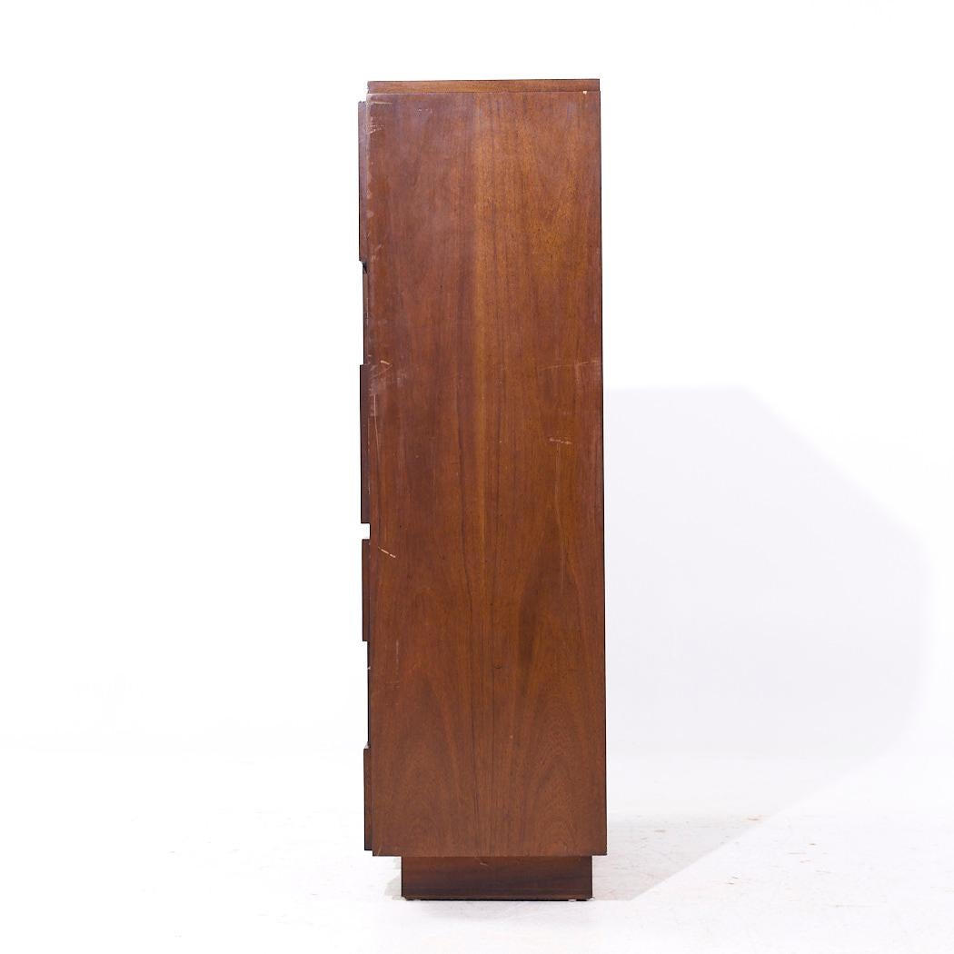 Armario Alto Brutalista de Nogal Lane Staccato Mid Century en Bueno estado para la venta en Countryside, IL