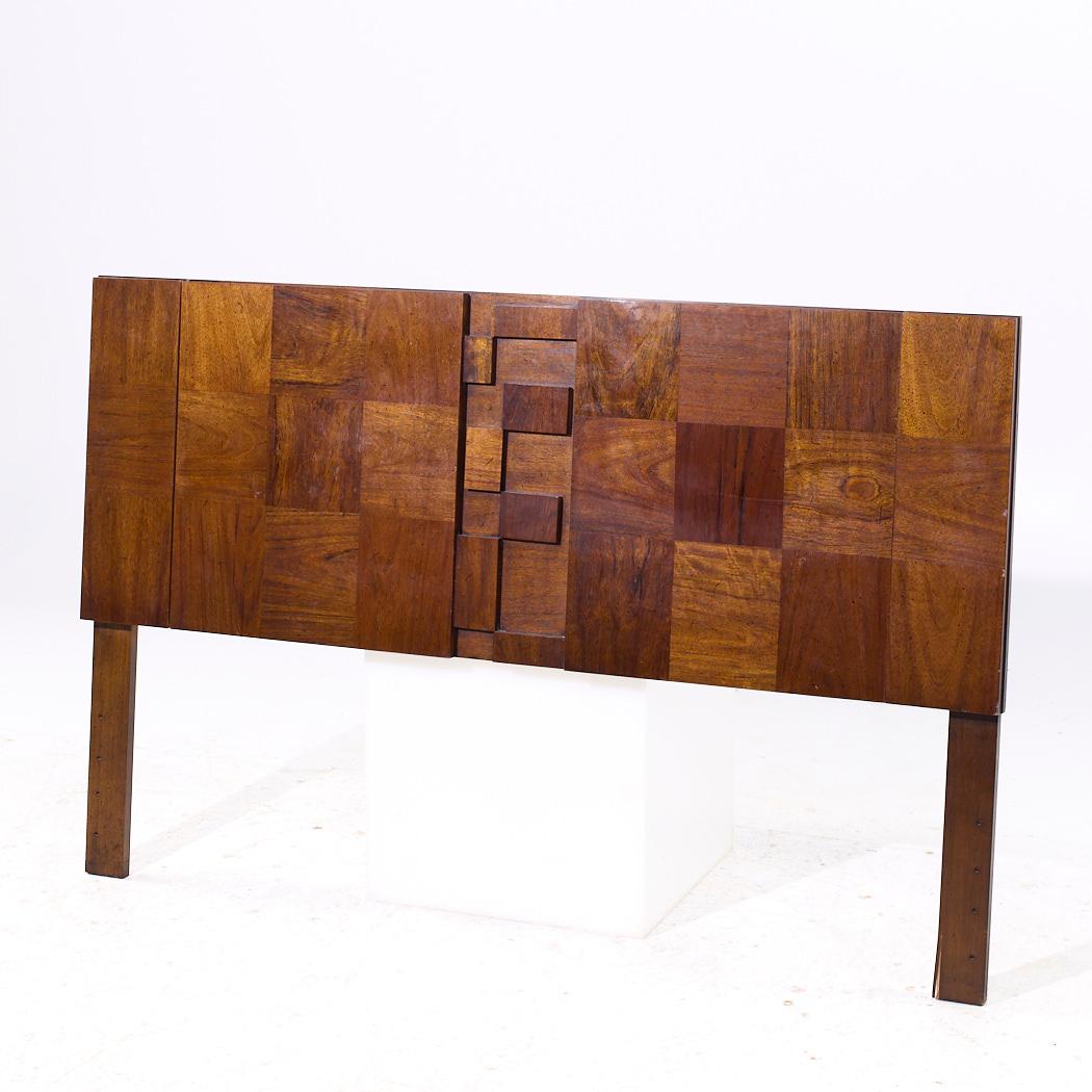 Lane's Staccato Mid Century Nussbaum Queen Kopfteil (Moderne der Mitte des Jahrhunderts) im Angebot