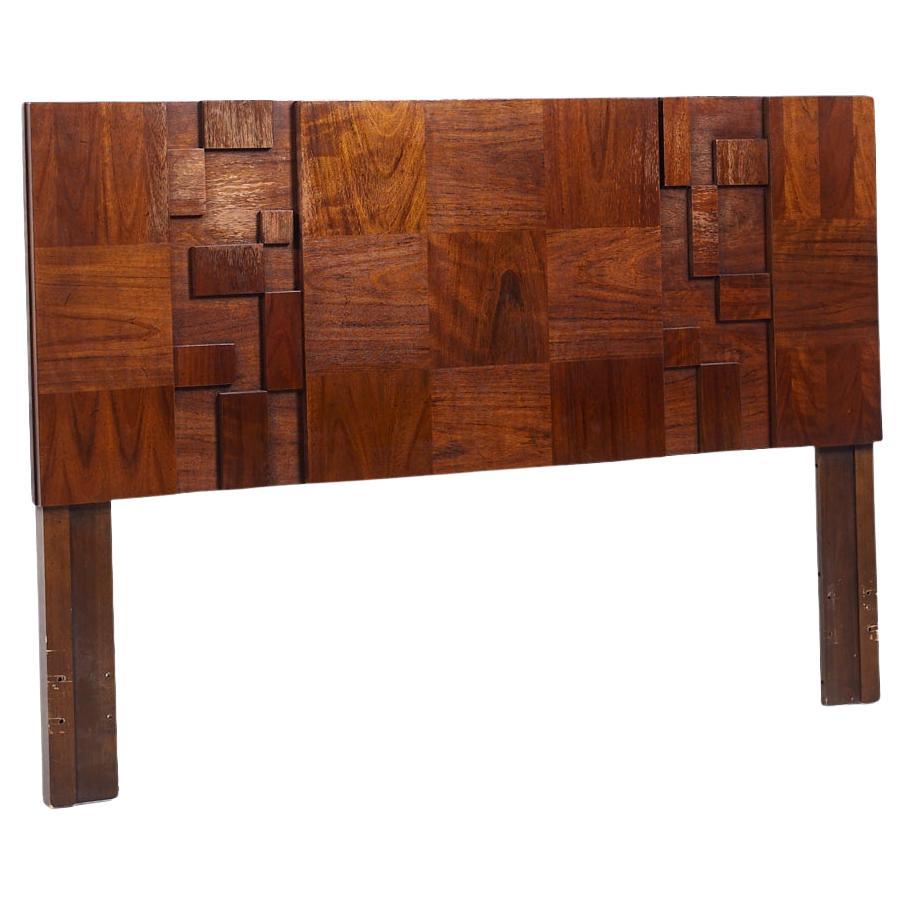 Lane Staccato Mid Century Walnut Queen Headboard For Sale