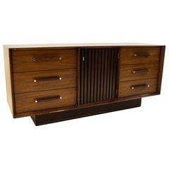 Lane Tower Suite Mid Century Walnut and Rosewood Lowboy