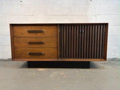 Lane "Tower Suite" Mid-Century Walnut and Rosewood Sideboard