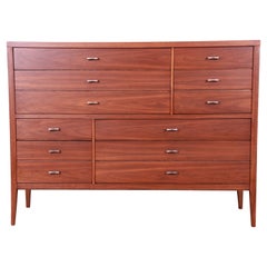 Lane Tuxedo Mid-Century Modern Walnut Gentlemen's Chest, Newly Refinished
