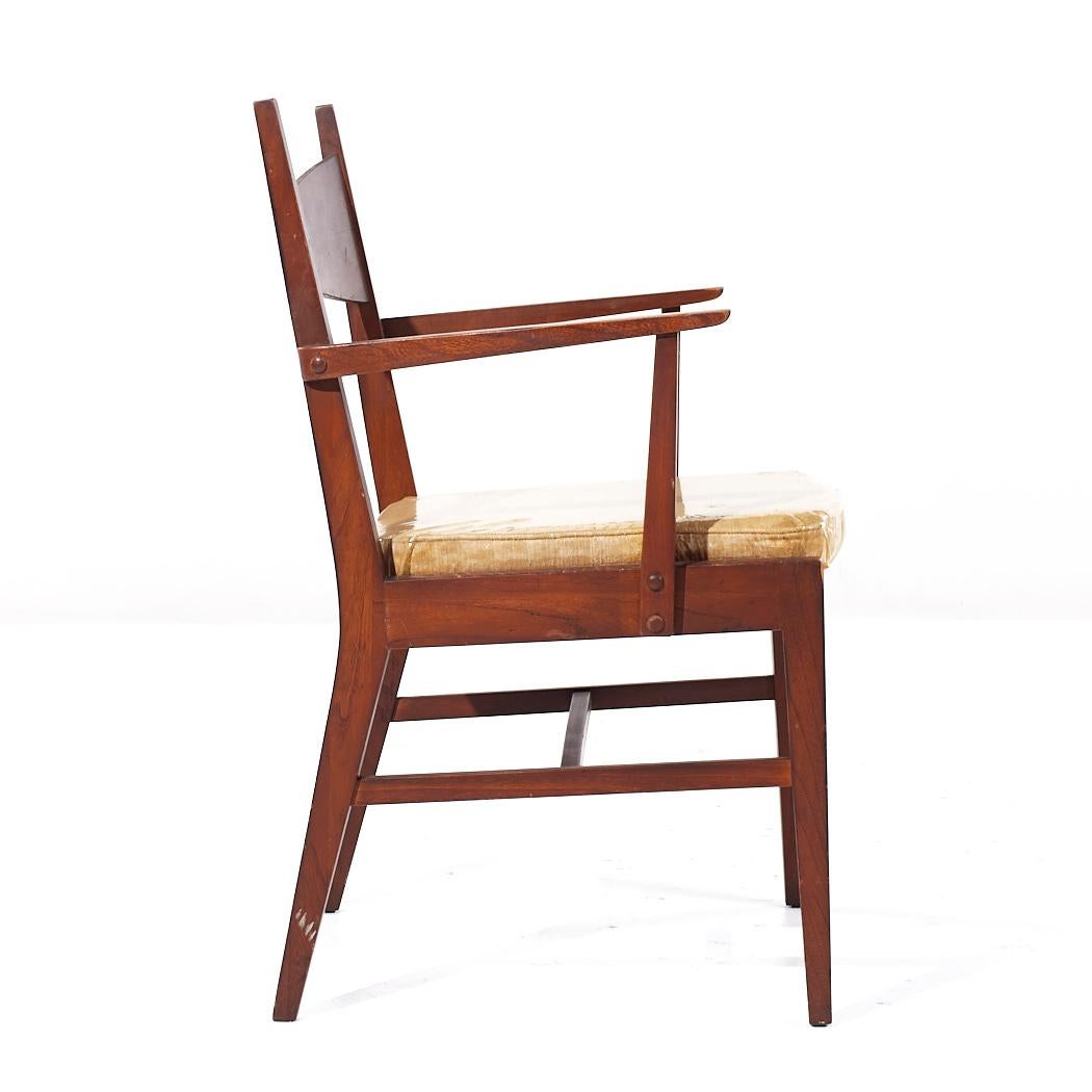 Sedie da pranzo Lane's Tuxedo in legno di noce del Medioevo - Set di 6 in vendita 7