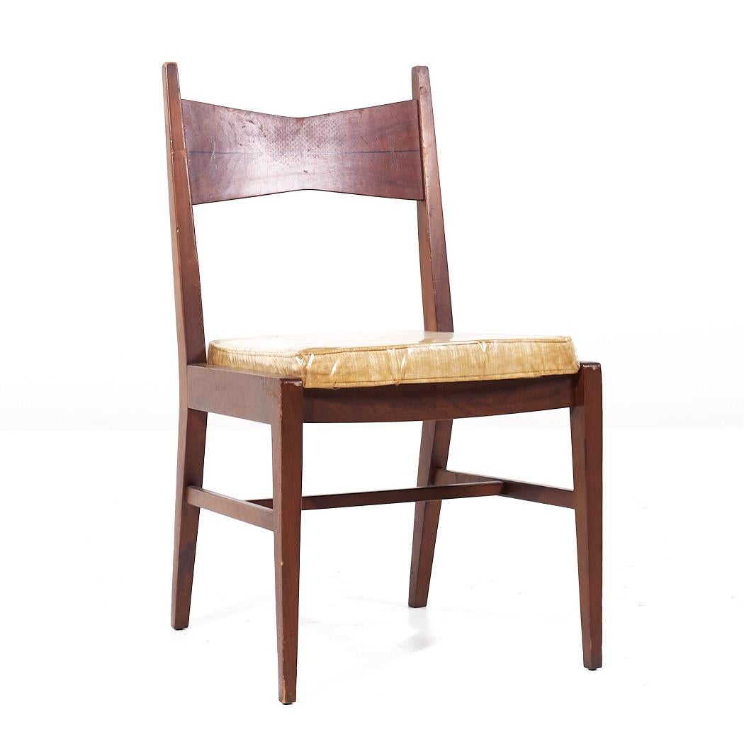 Americano Sedie da pranzo Lane's Tuxedo in legno di noce del Medioevo - Set di 6 in vendita