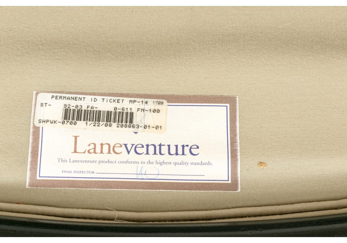 Lane Venture Canapé en bambou et rotin laqué noir en vente 7