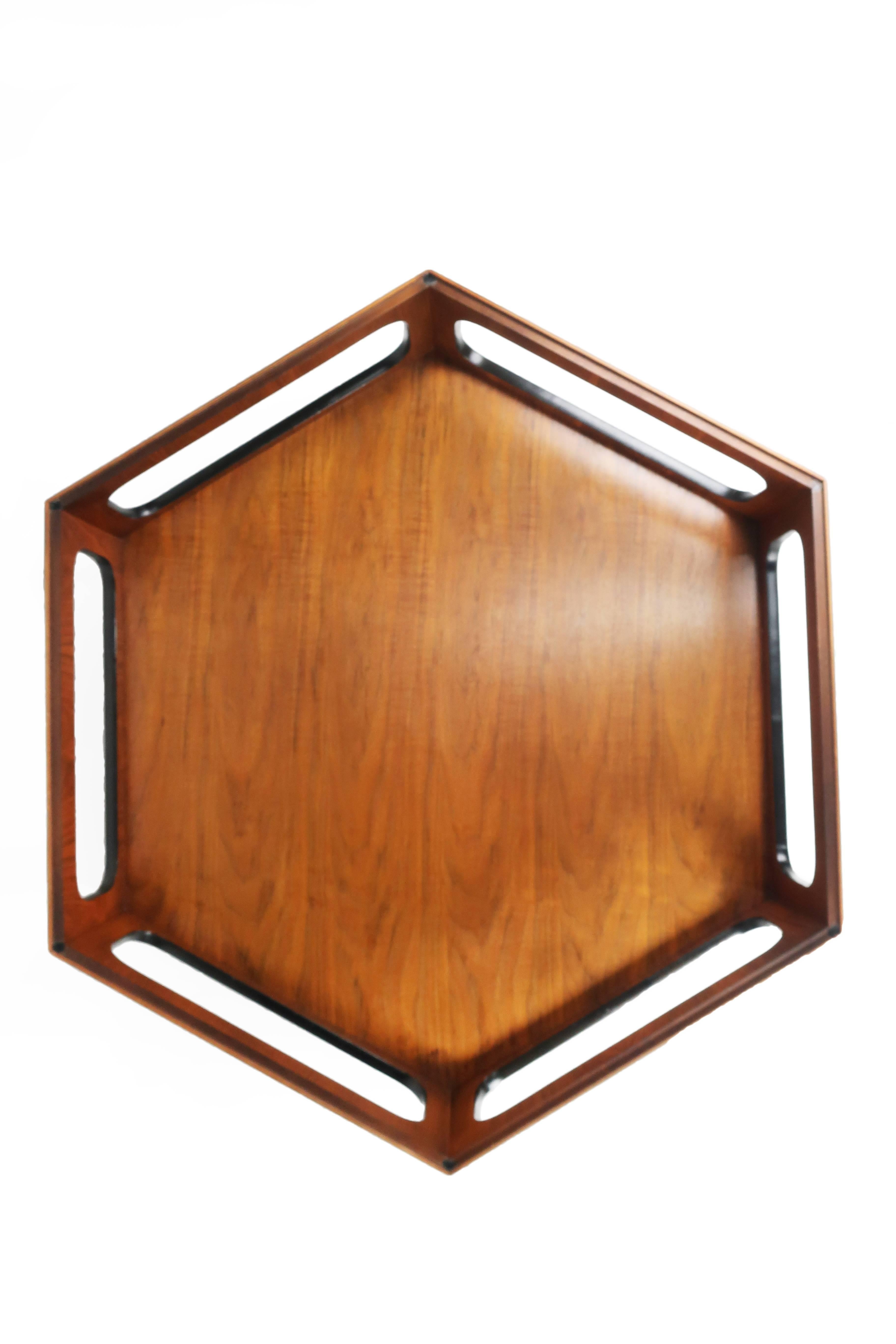 hexagonal glass coffee table
