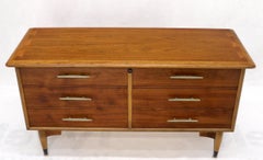 Lane Walnut Dovetail Mid-Century Modern Cedar Hope Chest Trunk