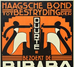 Original Antique Poster Haagsche Bond Bibabo Hague Fair Scheveningen Exhibition