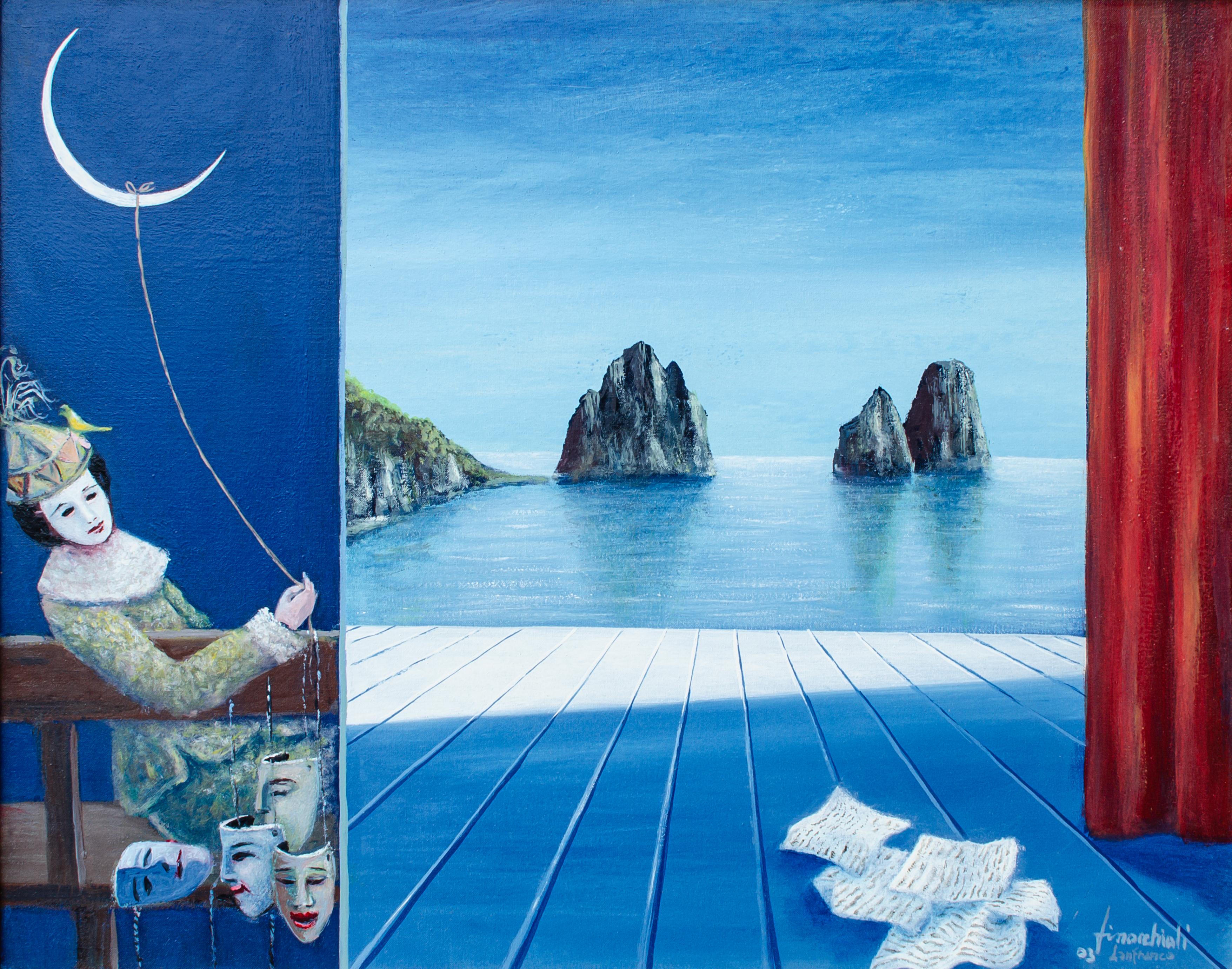 Paisaje surrealista del artista italiano Lanfranco Finocchioli