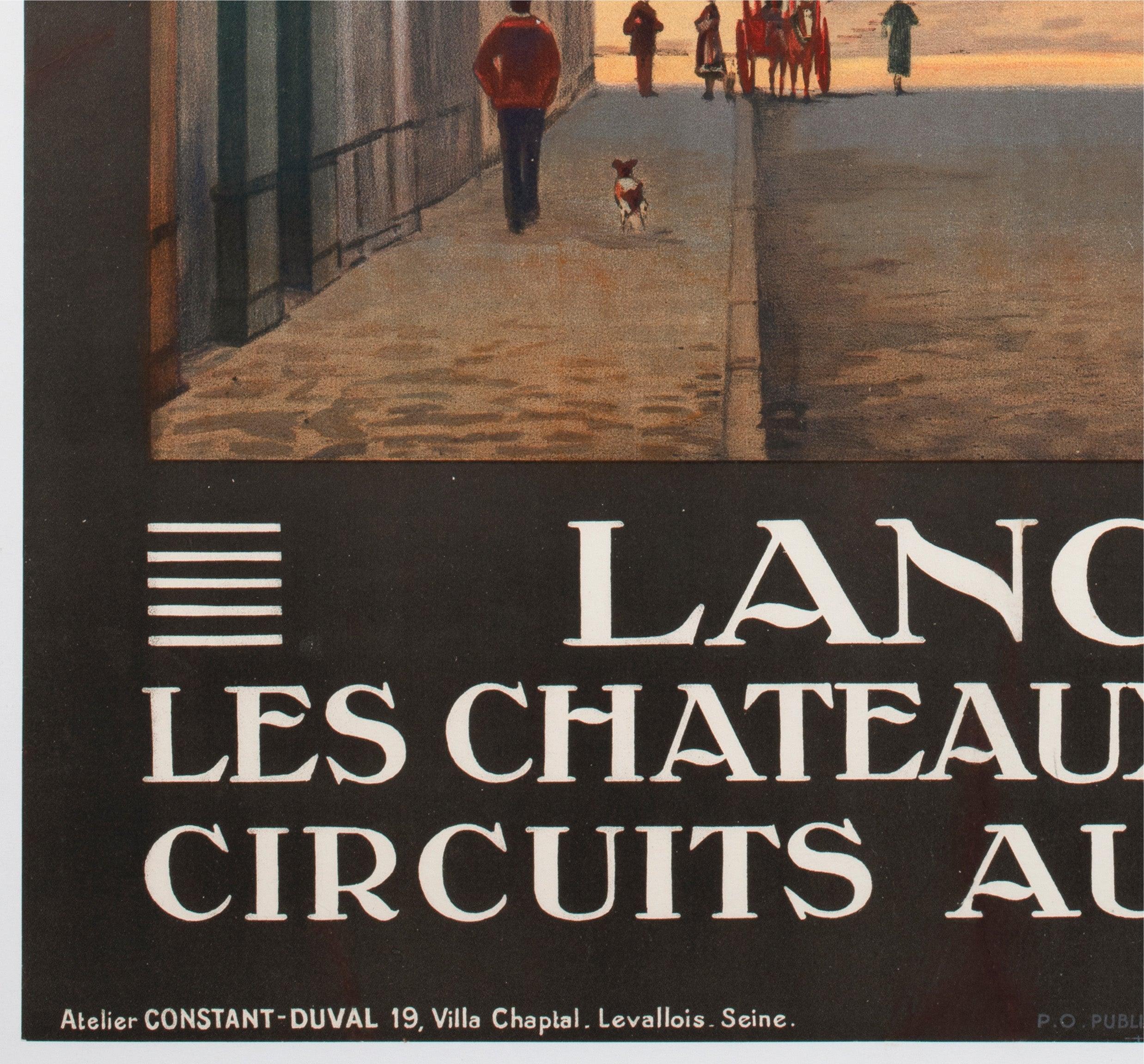 Langeais c1927 Französisch Reise-Werbeplakat, Constant Duval im Angebot 2