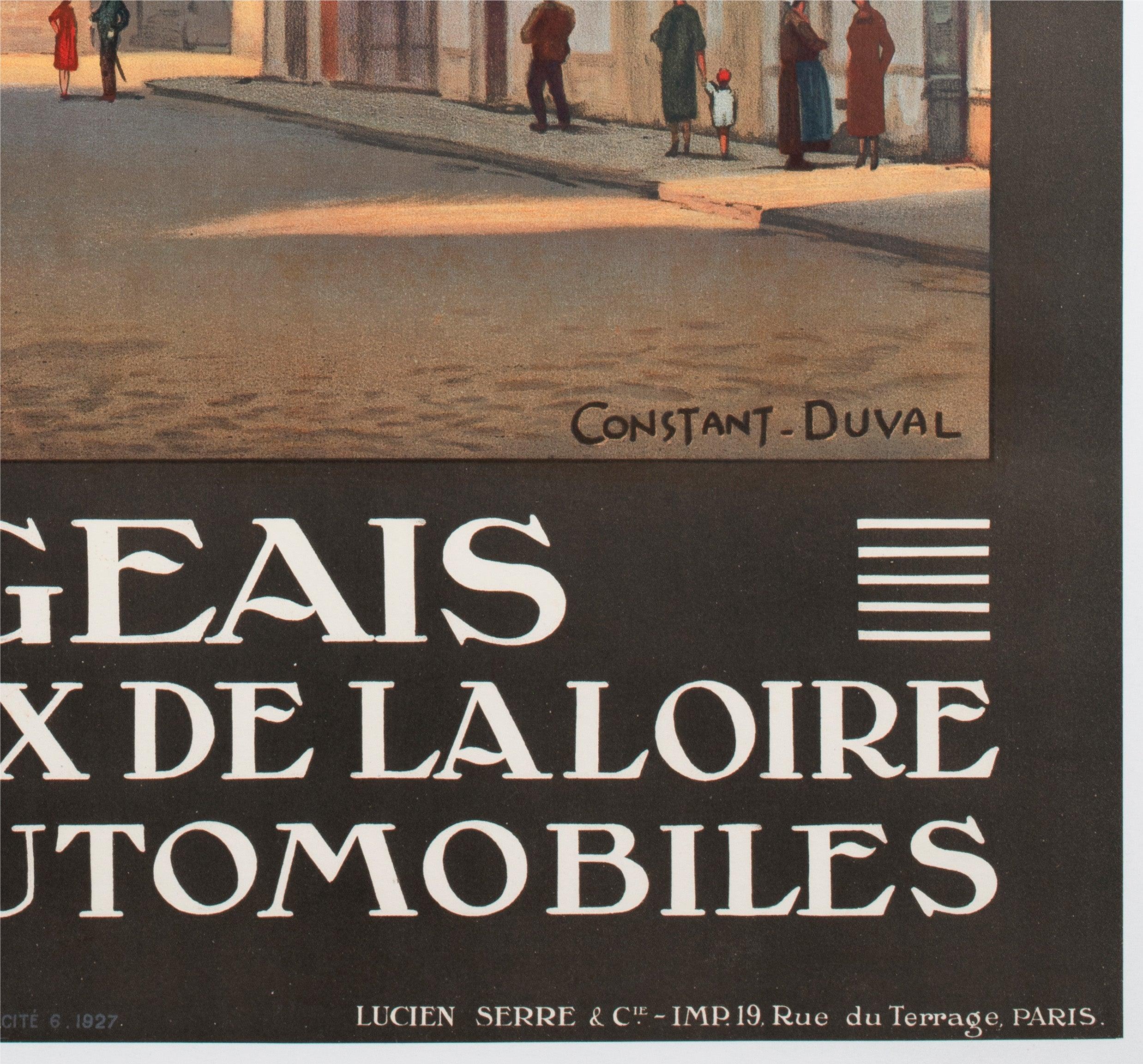 Langeais c1927 Französisch Reise-Werbeplakat, Constant Duval im Angebot 3