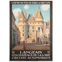 Langeais c1927 Französisch Reise-Werbeplakat, Constant Duval