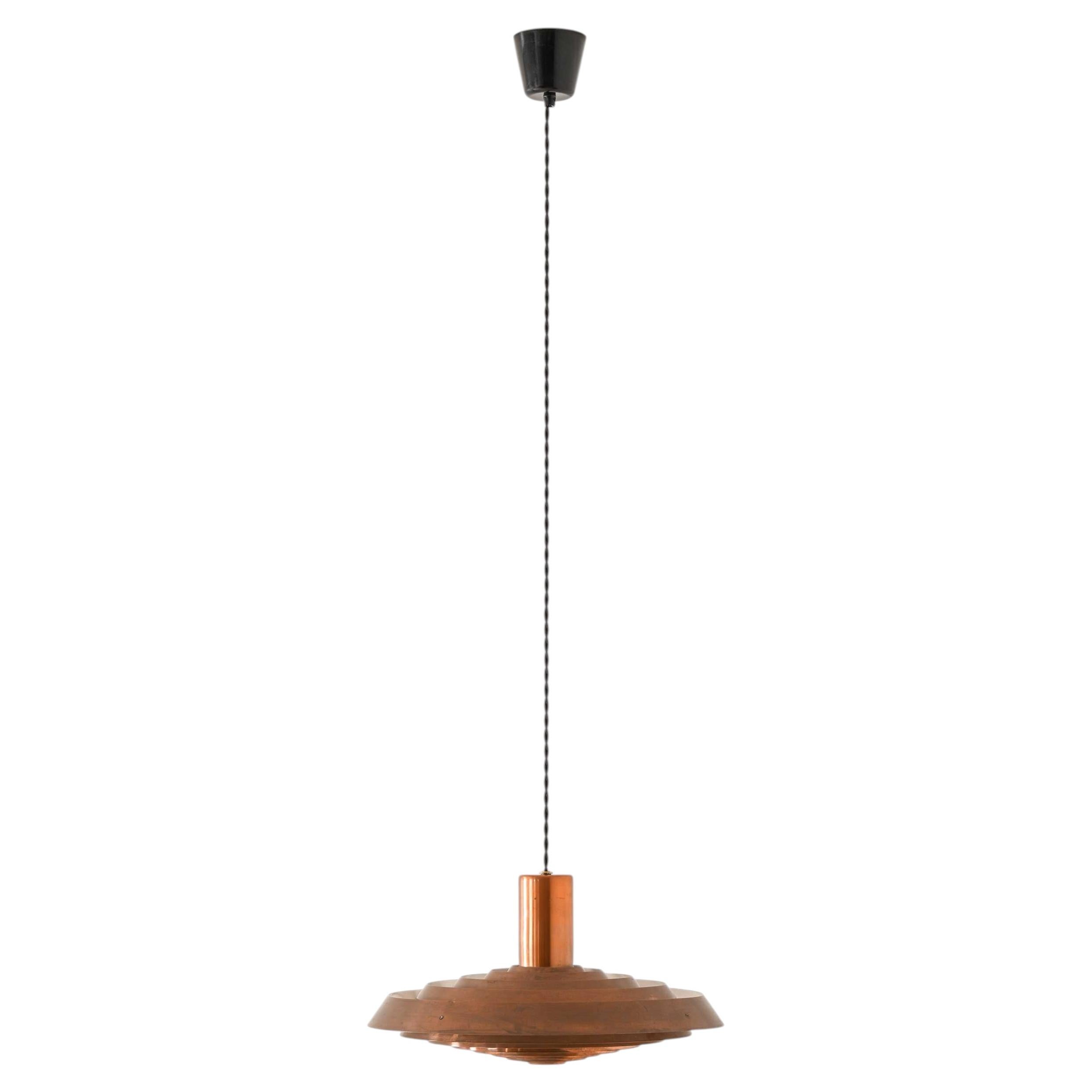 Langelinie Ceiling Lamp in Copper by Poul Henningsen, 1950s
