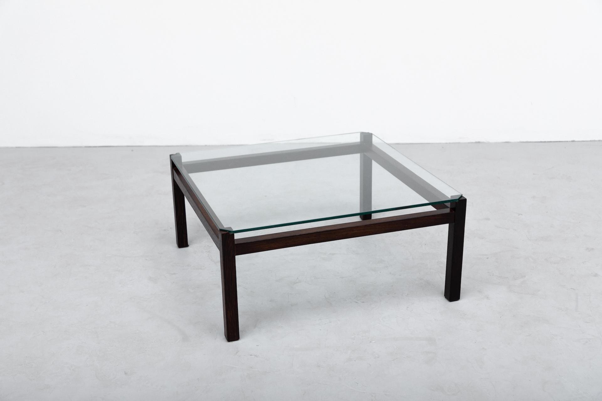 Dutch 'Langerak' Wenge Wood and Glass Coffee Table by Kho Liang Ie for 'T Spectrum